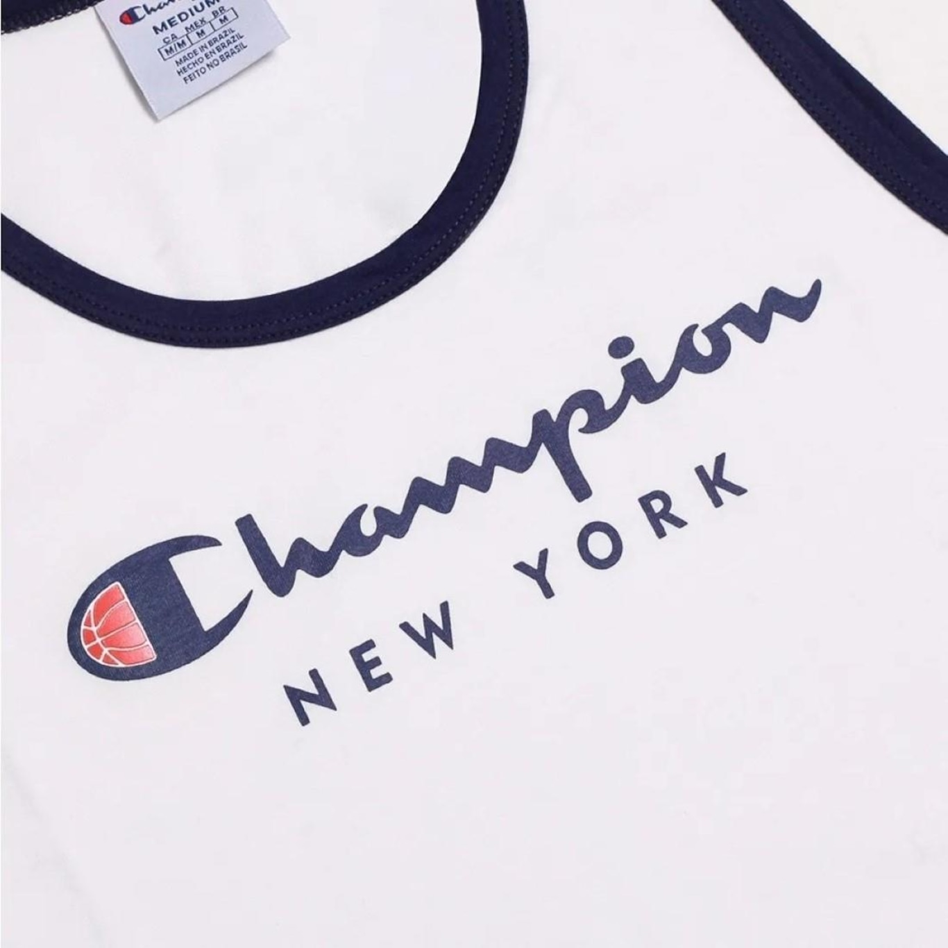 Camiseta Regata Champion Bicolor Script - Masculina - Foto 4