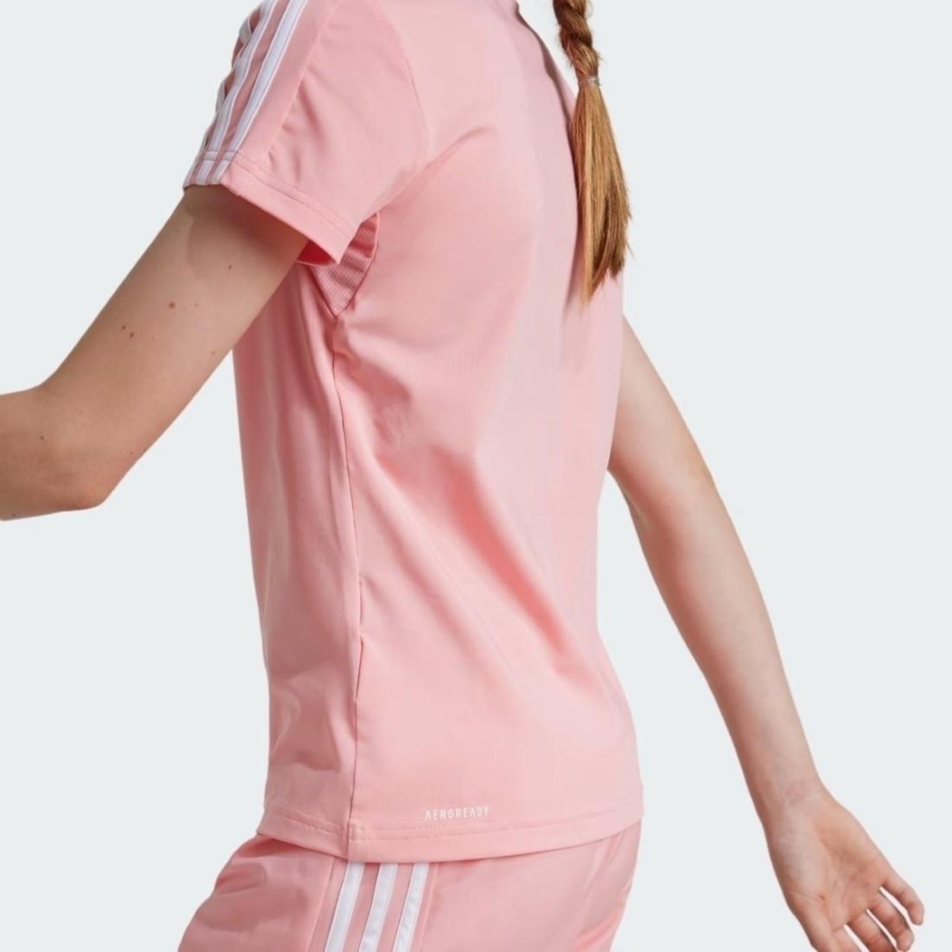 Camiseta Adidas 3 Listras Essentials Aeroready Girls - Infantil - Foto 5