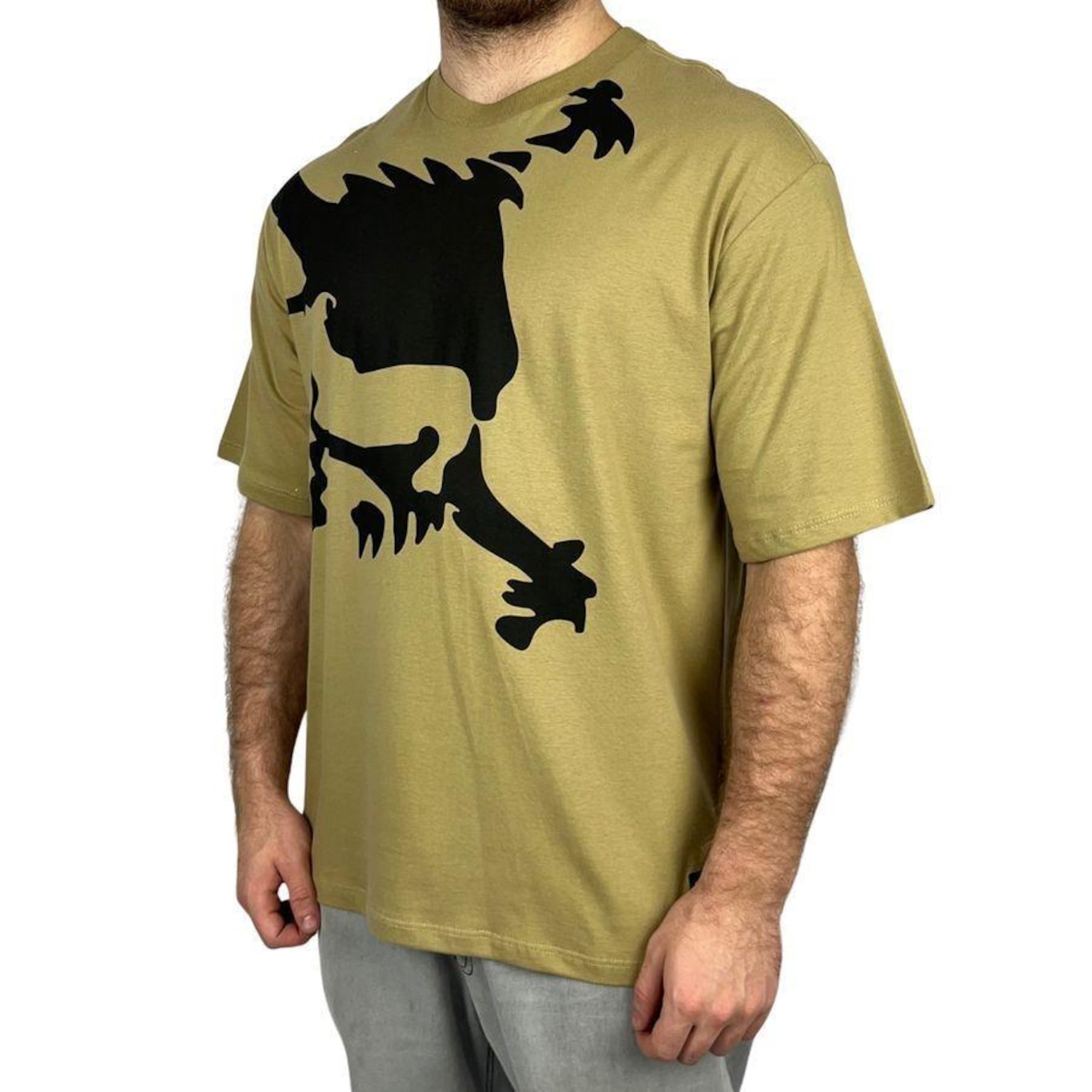 Camiseta Oakley Iconic Skull Tee Khaki - Masculina - Foto 2