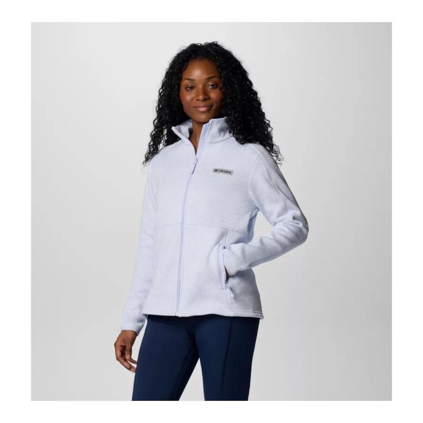 Jaqueta Columbia Sweater Weather Full Zip Ii Snowdrift Feminina - Foto 2