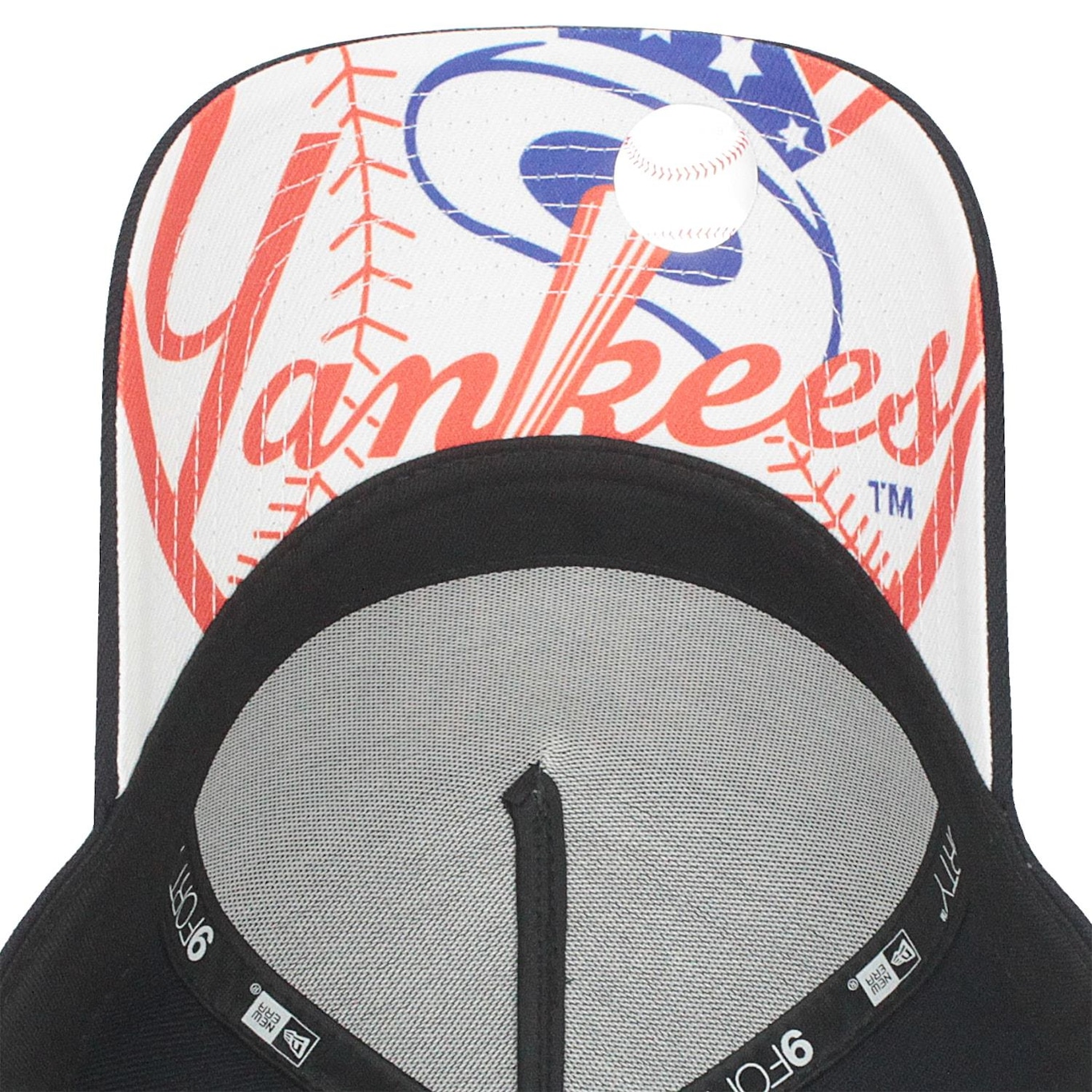 Boné Aba Curva New Era 9Forty A-Frame Mlb New York Yankees World Of Logos Navy - Snapback - Adulto - Foto 3