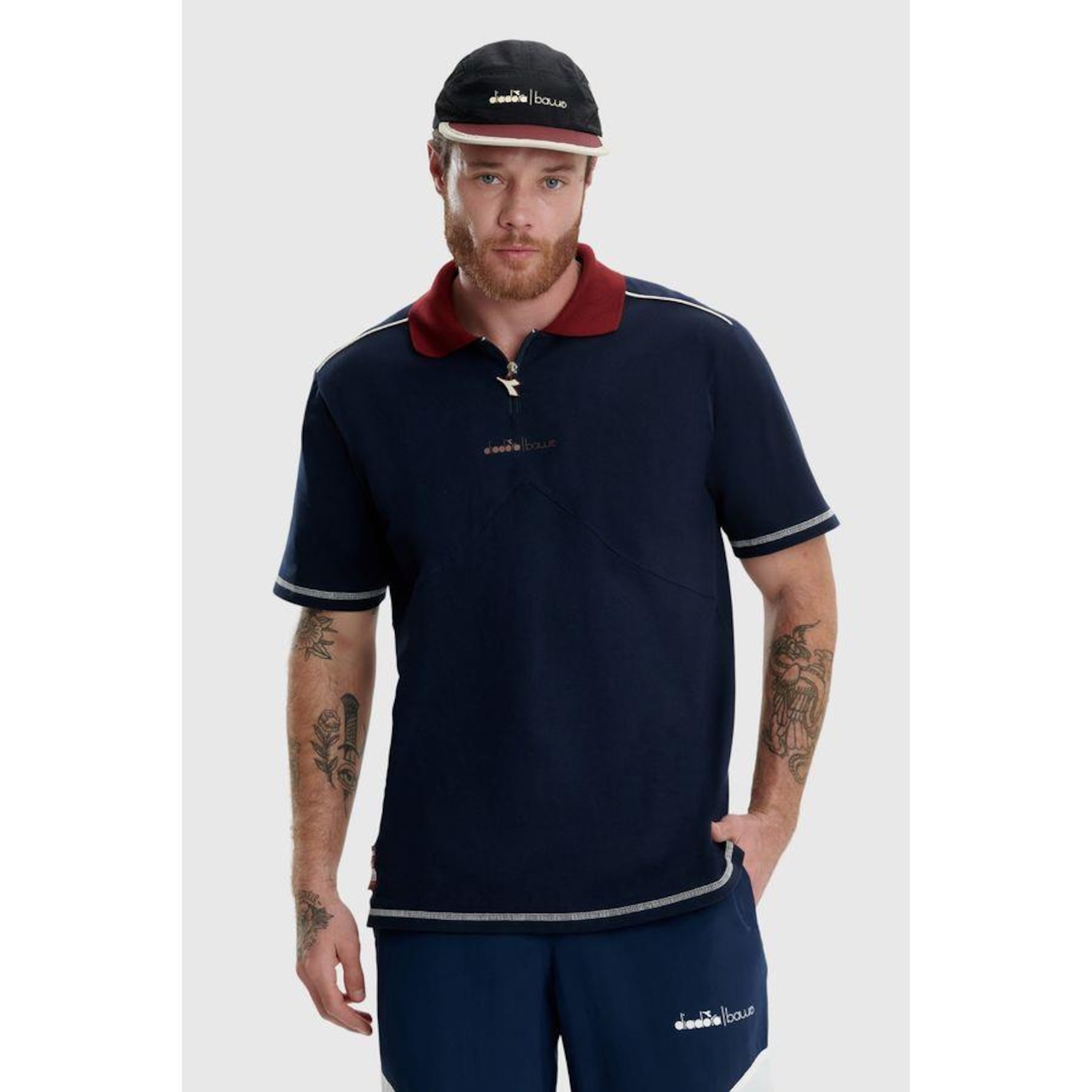 Camisa Polo Baw X Diadora Zip Unissex - Foto 2