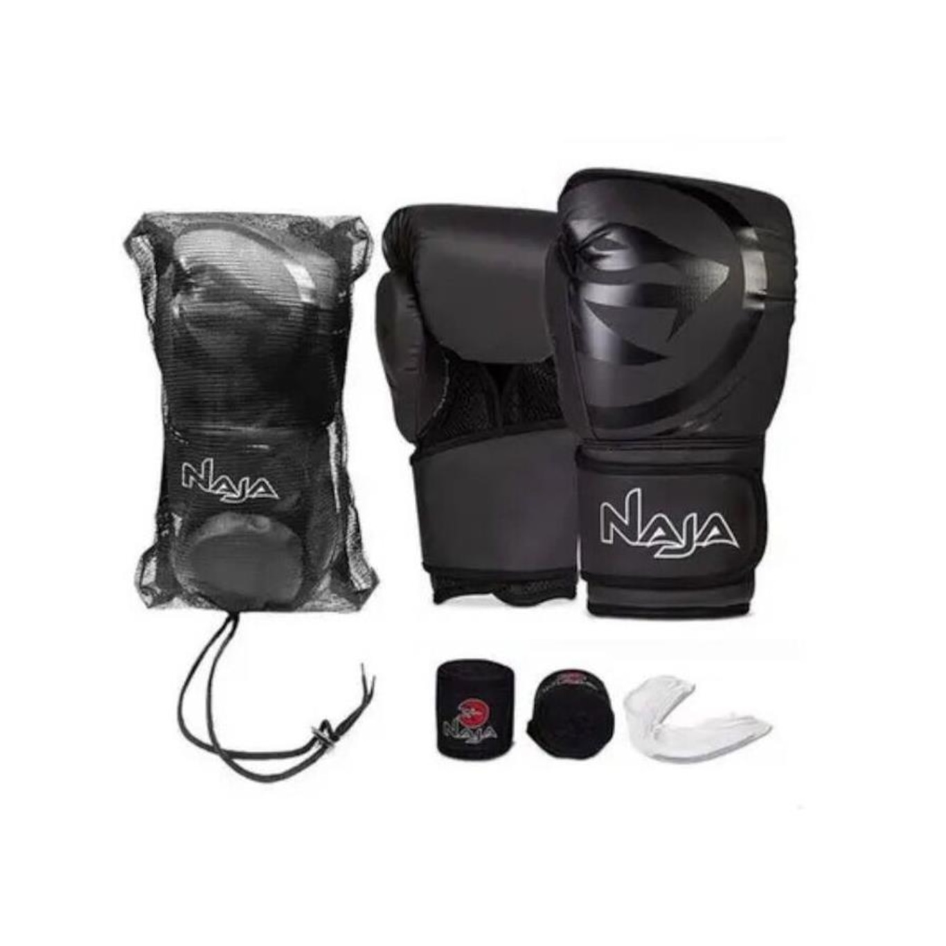 Kit Naja Boxe Luvas Extreme + Bandagem + Bucal - Foto 1