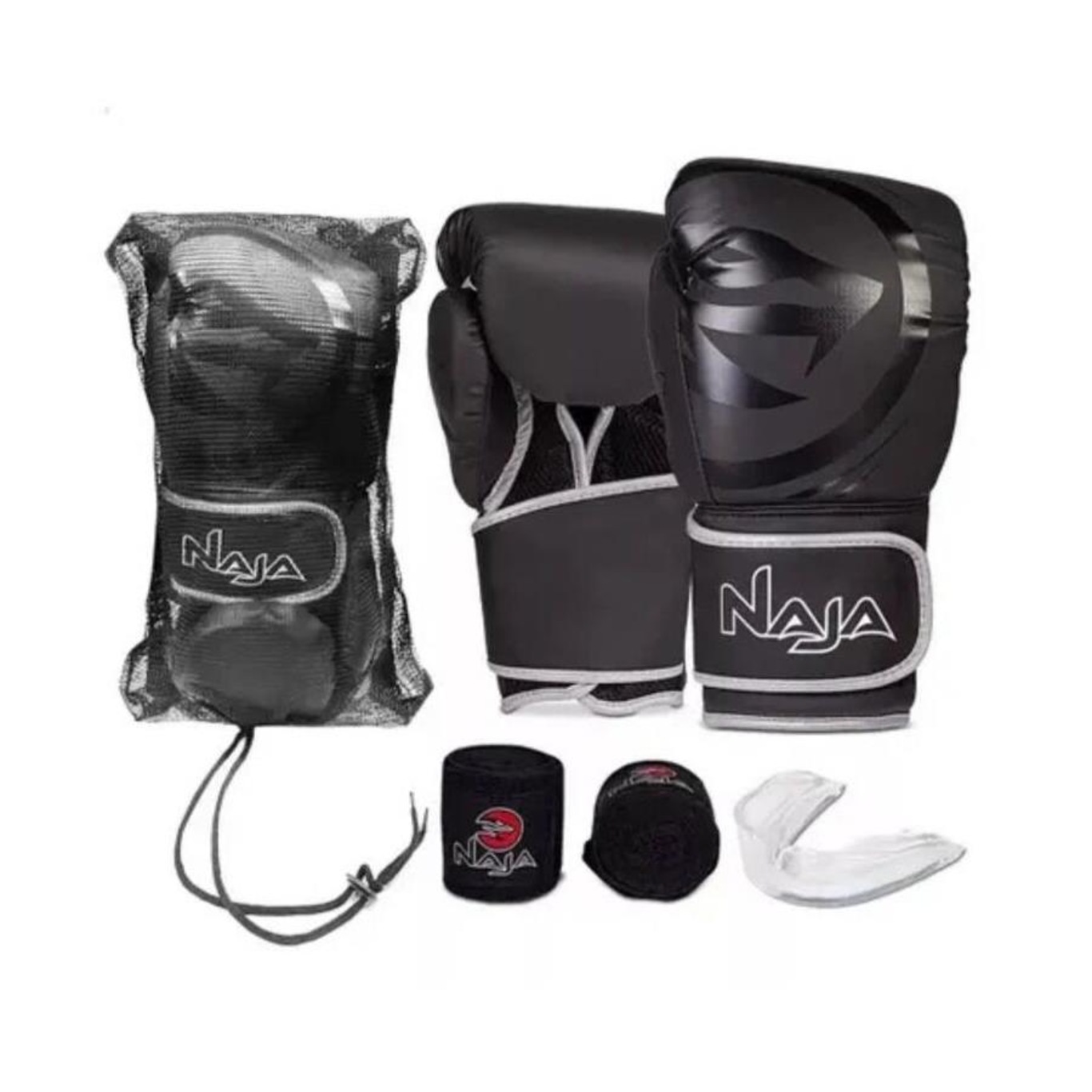 Kit Naja Boxe Luvas Extreme + Bandagem + Bucal - Foto 1