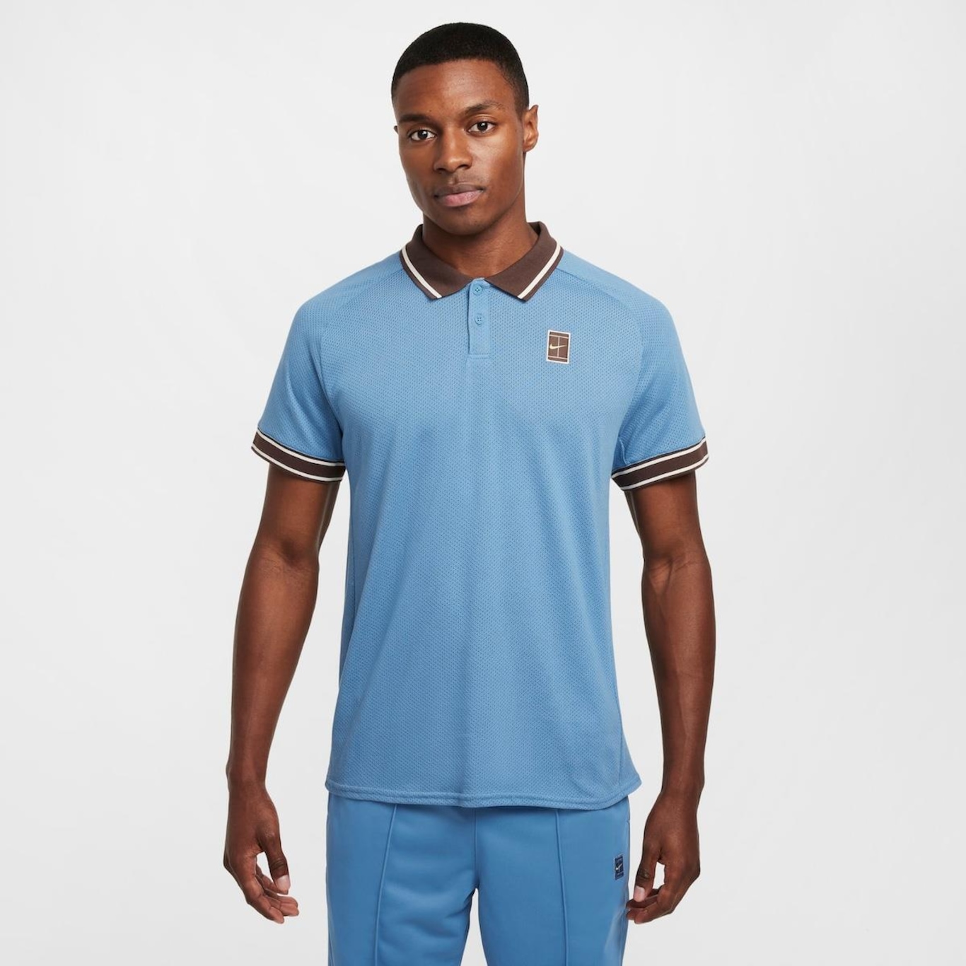 Camisa Polo Nikecourt Heritage - Masculina - Foto 1