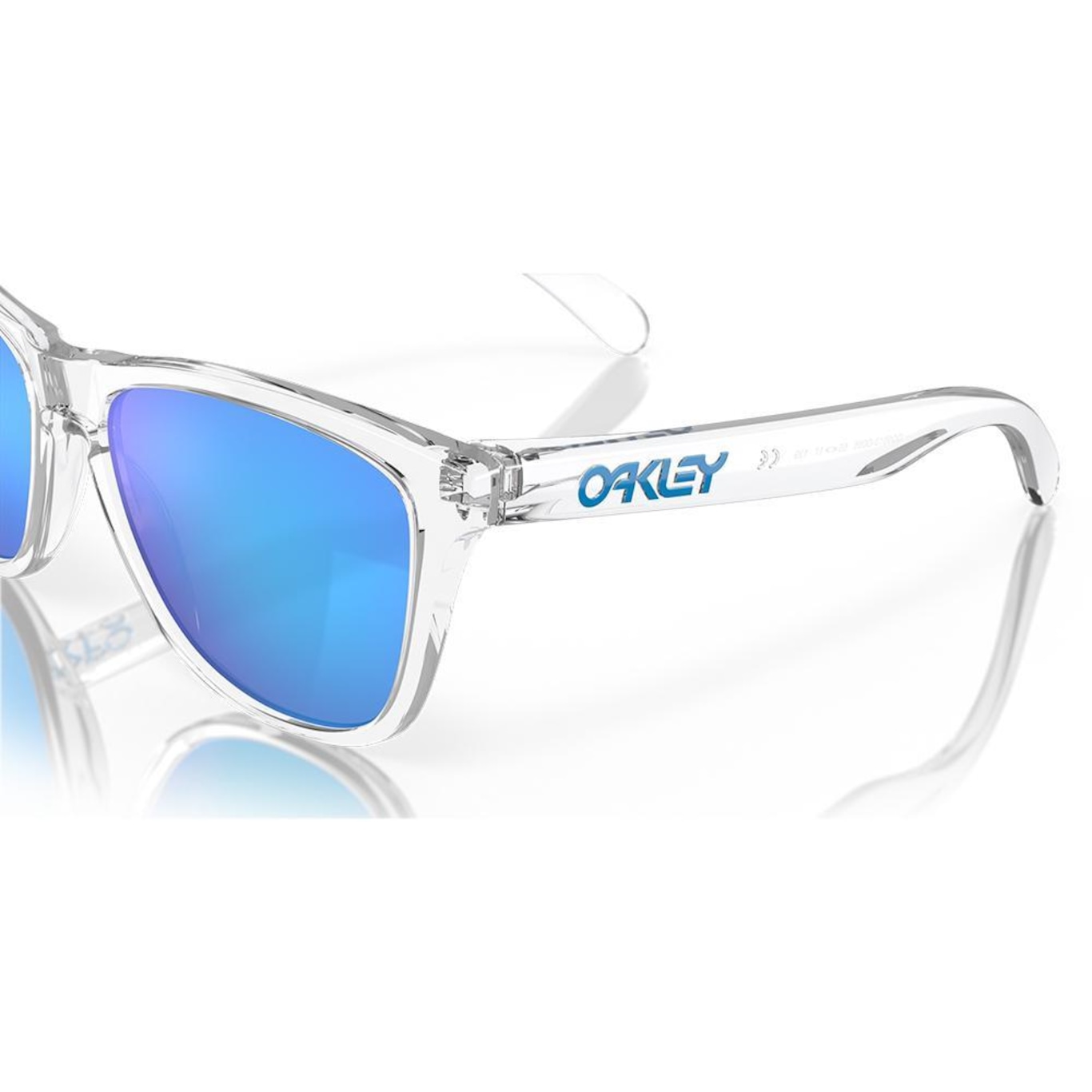 Óculos de Sol Oakley Frogskins Crystal Clear Prizm Sapphire - Foto 3