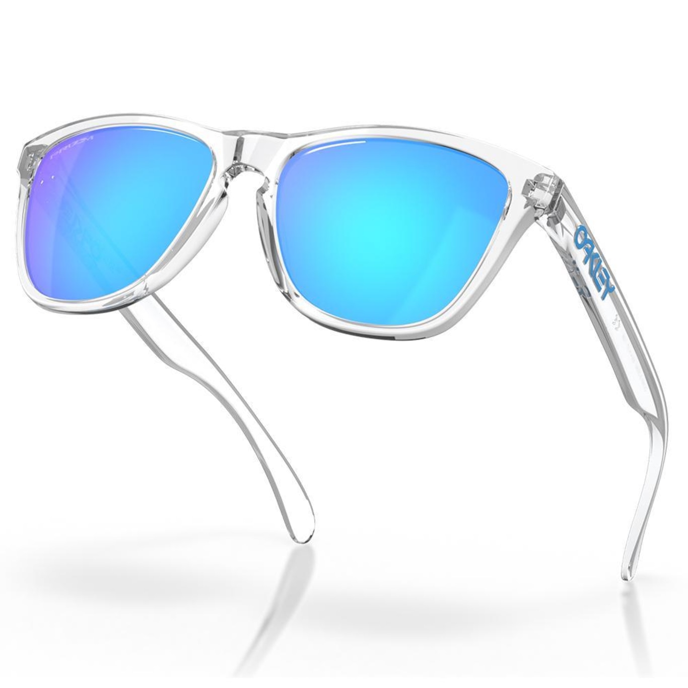 Óculos de Sol Oakley Frogskins Crystal Clear Prizm Sapphire - Foto 5