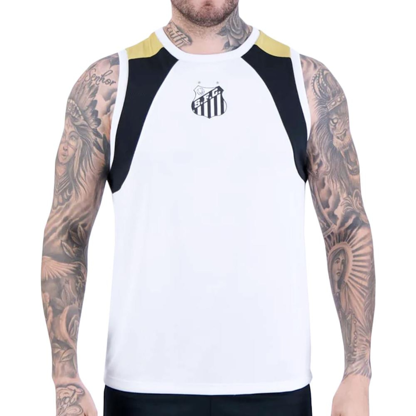 Camiseta Regata Braziline Santos Raízes - Masculina - Foto 1