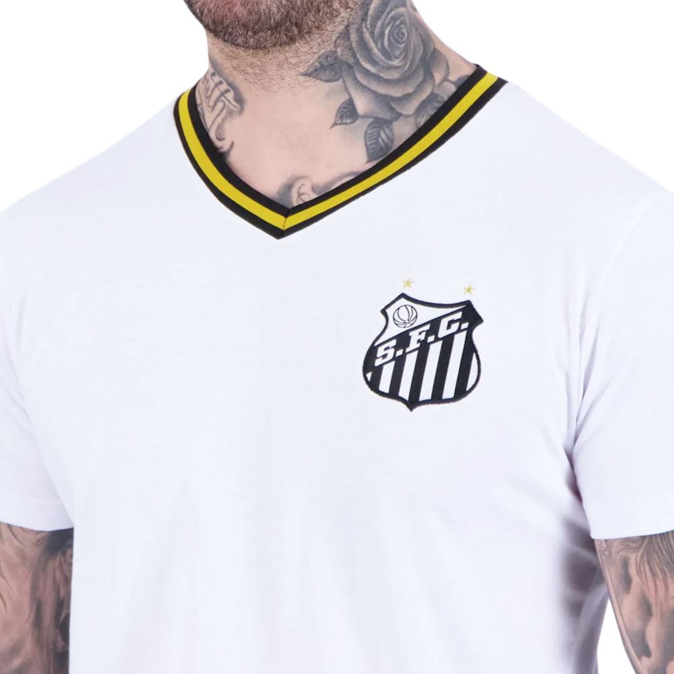 Camiseta do Santos Braziline Clube - Masculina - Foto 3