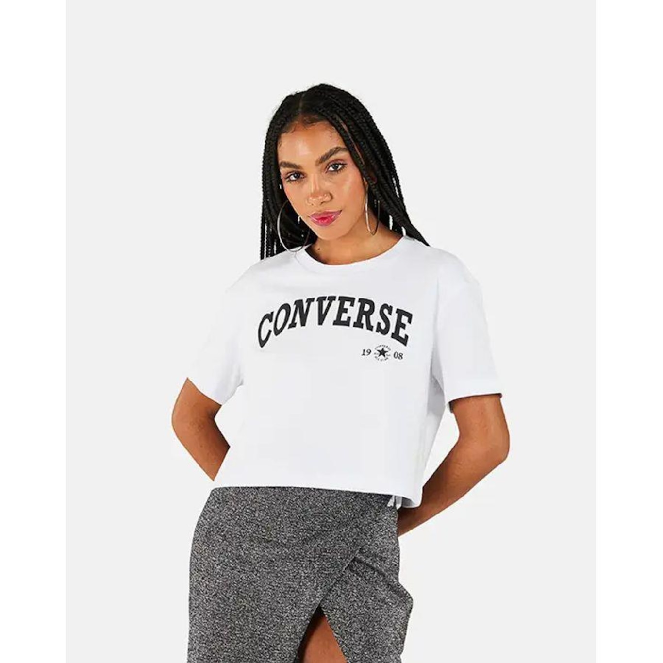 Camiseta Cropped Converse Oversized Retro  - Feminina - Foto 2