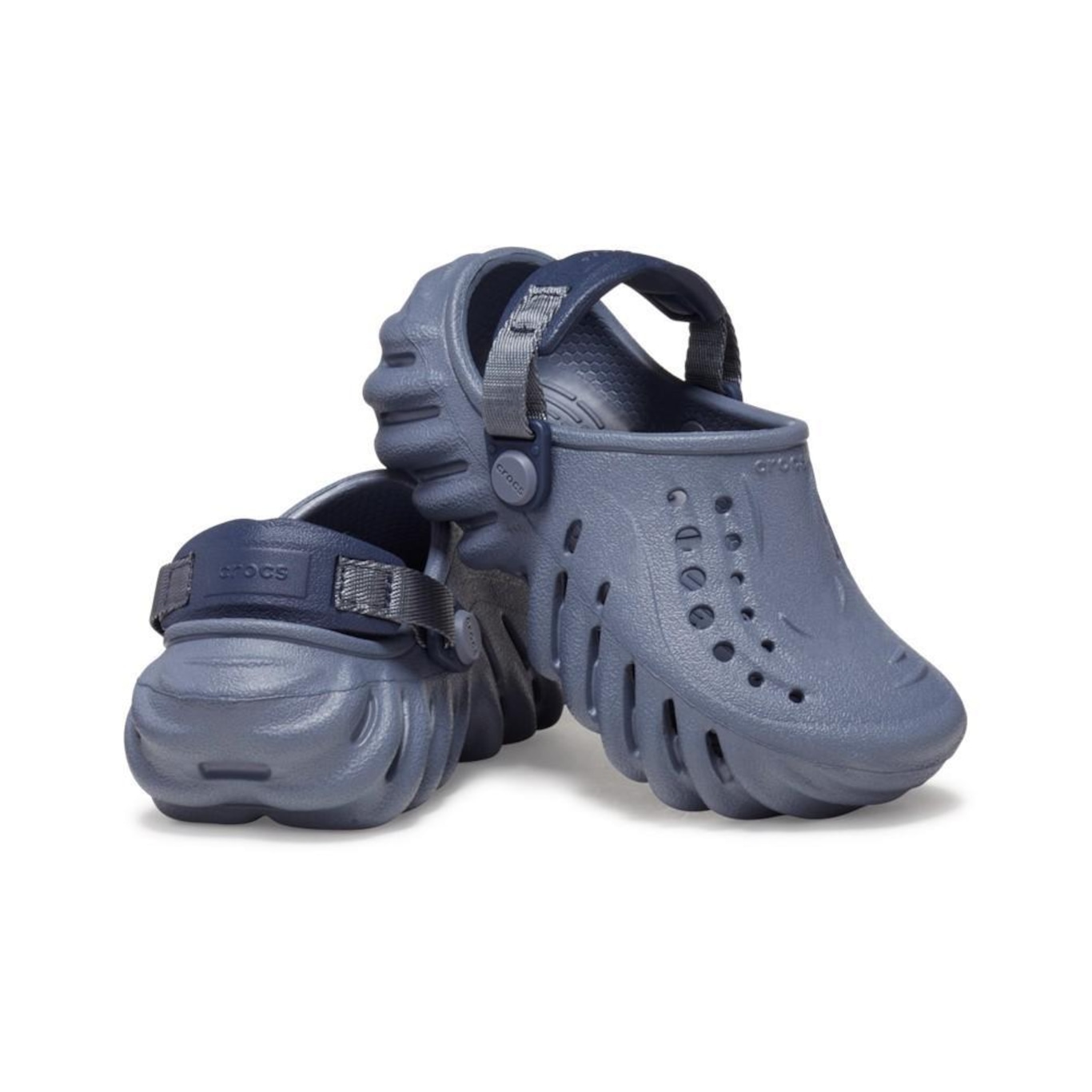 Sandália Crocs Echo Clog T Storm - Infantil - Foto 4