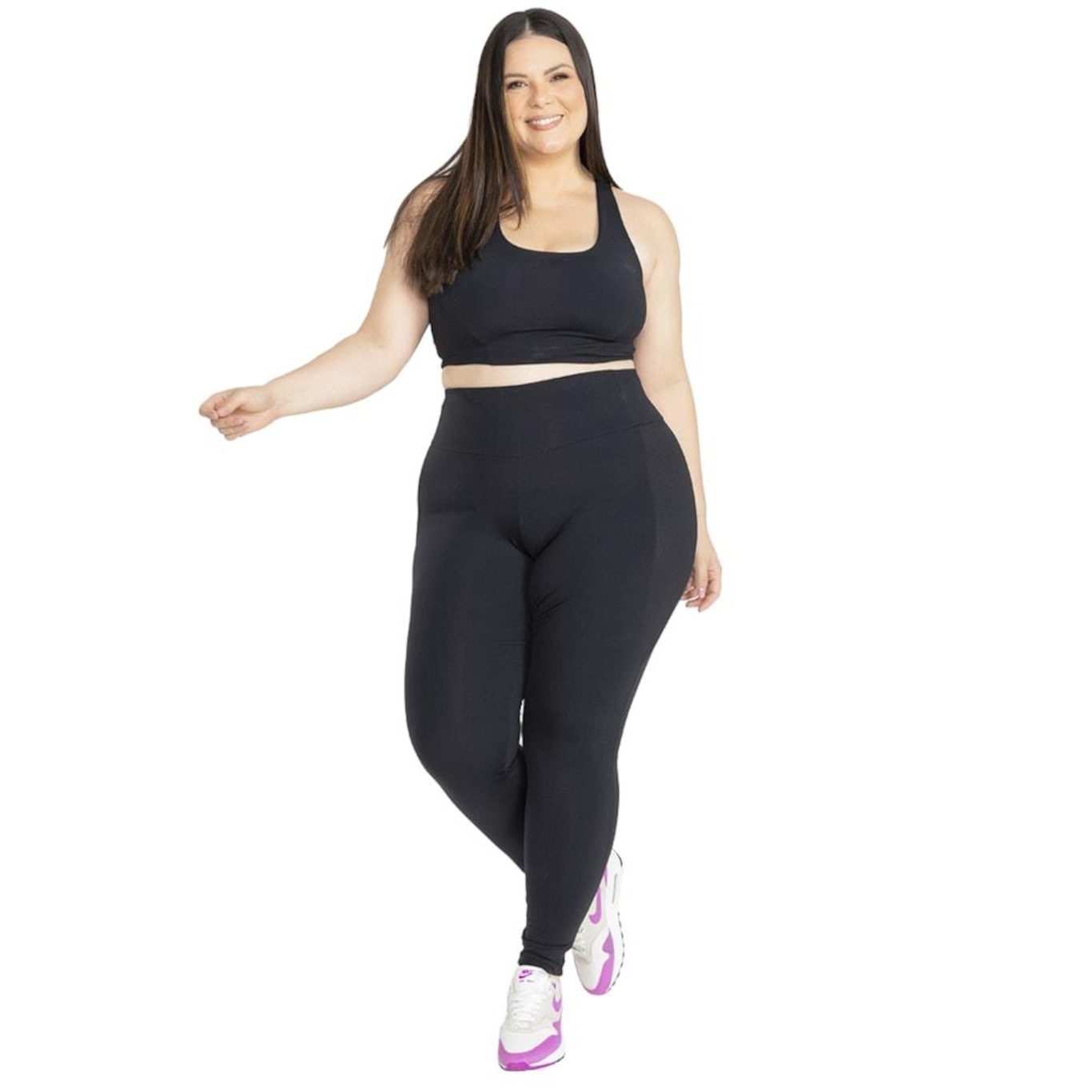 Calça Legging Trinys Compression Neo F-15773 Plus Size - Feminina - Foto 3