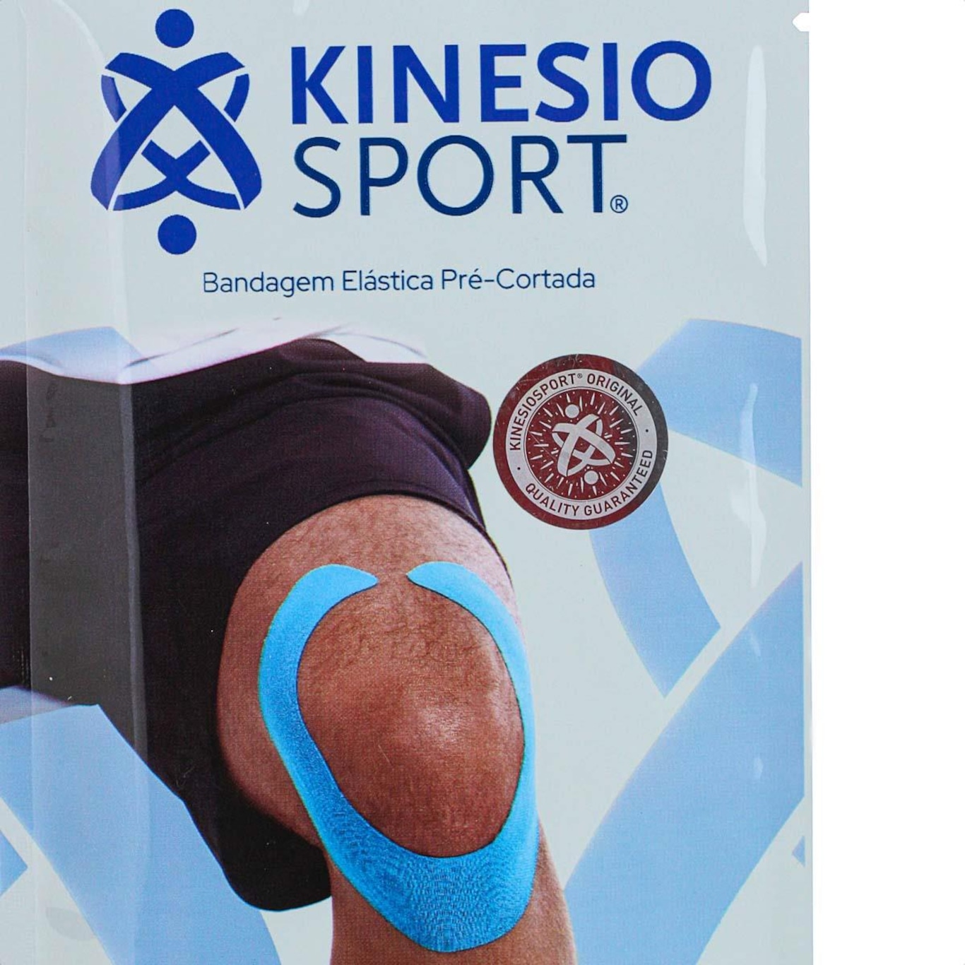 Bandagem Elastica Adesiva Kinesiosport Pré-Cortada Joelho 30Cm - Unissex - Foto 3