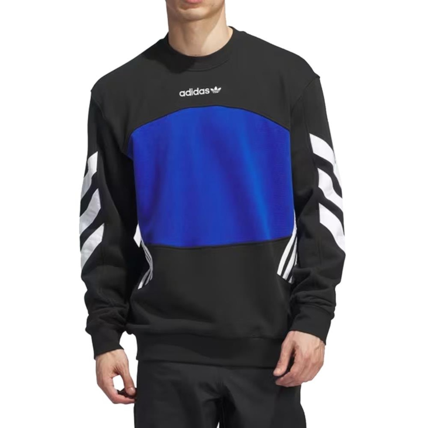 Blusão de Moletom adidas sem Capuz Premiere Crewneck - Masculino - Foto 1