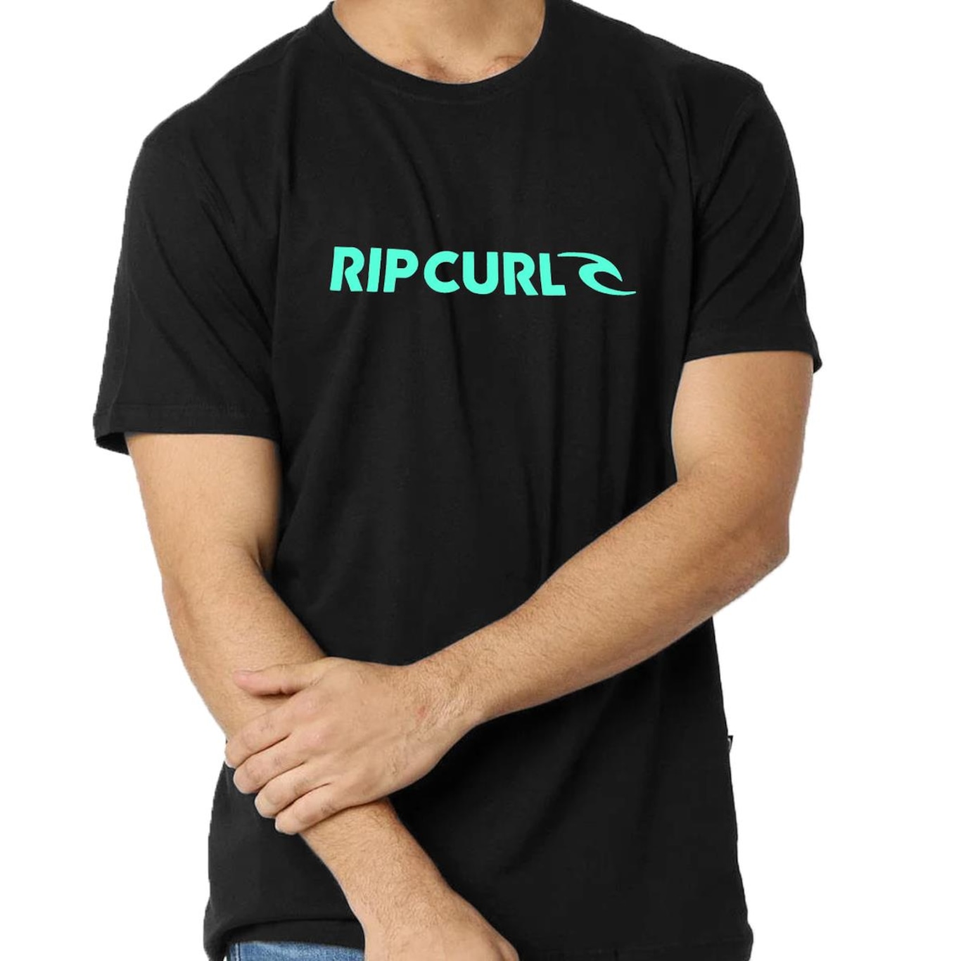 Camiseta Rip Curl New Icon Black - Masculino - Foto 3