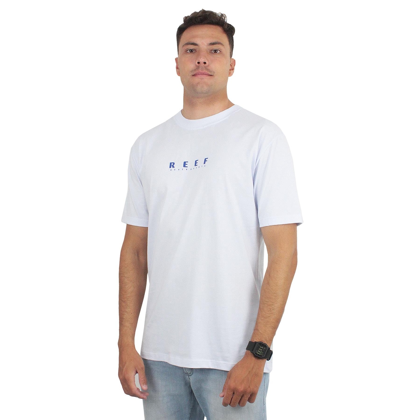 Camiseta Reef Sun Branca - Masculina - Foto 1