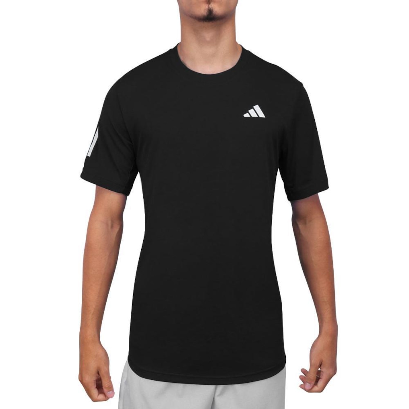 Camiseta adidas Club 3 Stripes Tennis Tee Masculina - Foto 1