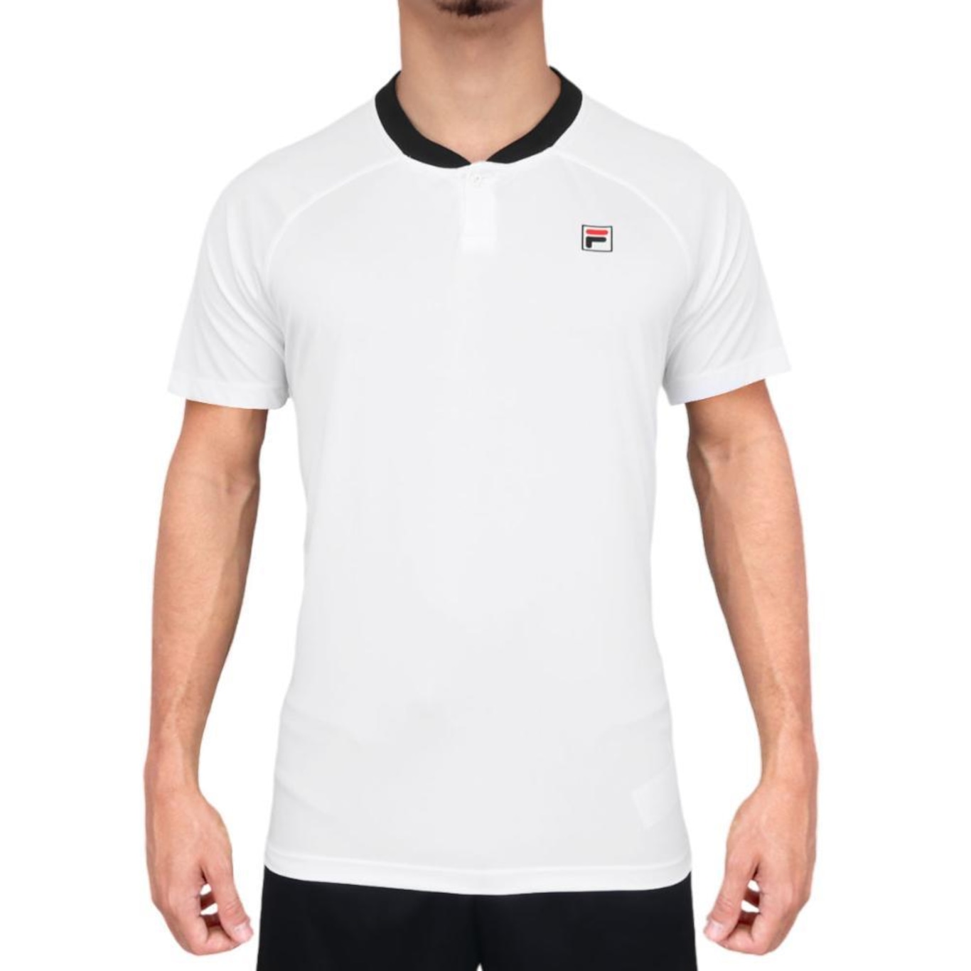 Camiseta Fila Player Fbox Basic Branca e Preta - Foto 1