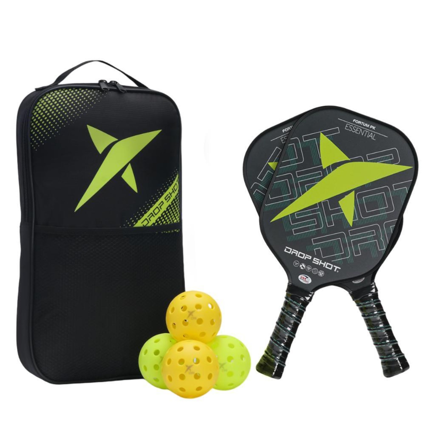 Kit Pickleball Drop Shot Forum com 2 Raquetes e 4 Bolas - Foto 1