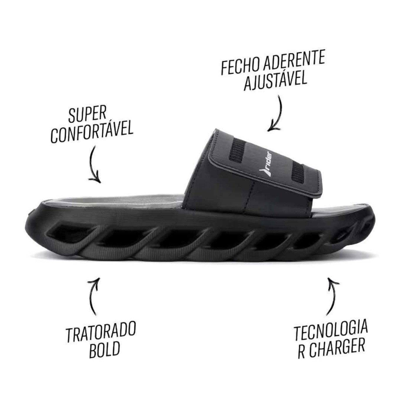 Chinelo Rider Gaspea R 12444 Slide - Masculino - Foto 2