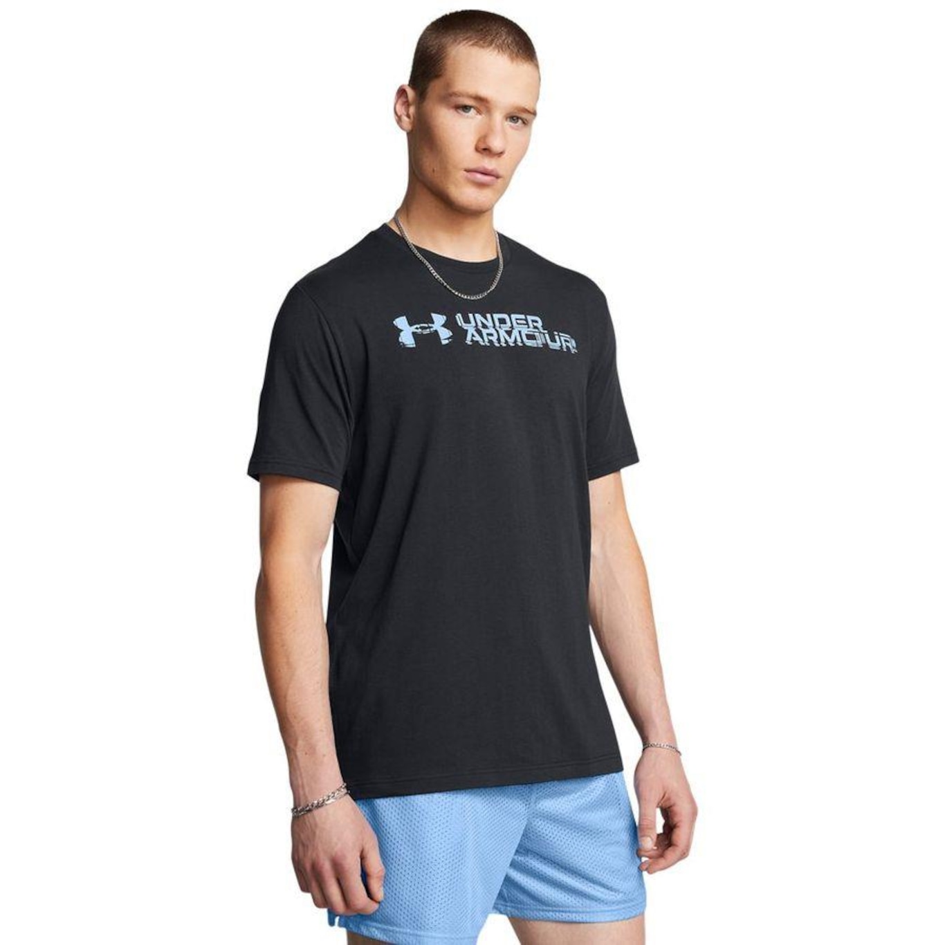 Camiseta Under Armour Sportstyle Wordmark Sleeve - Masculina - Foto 1