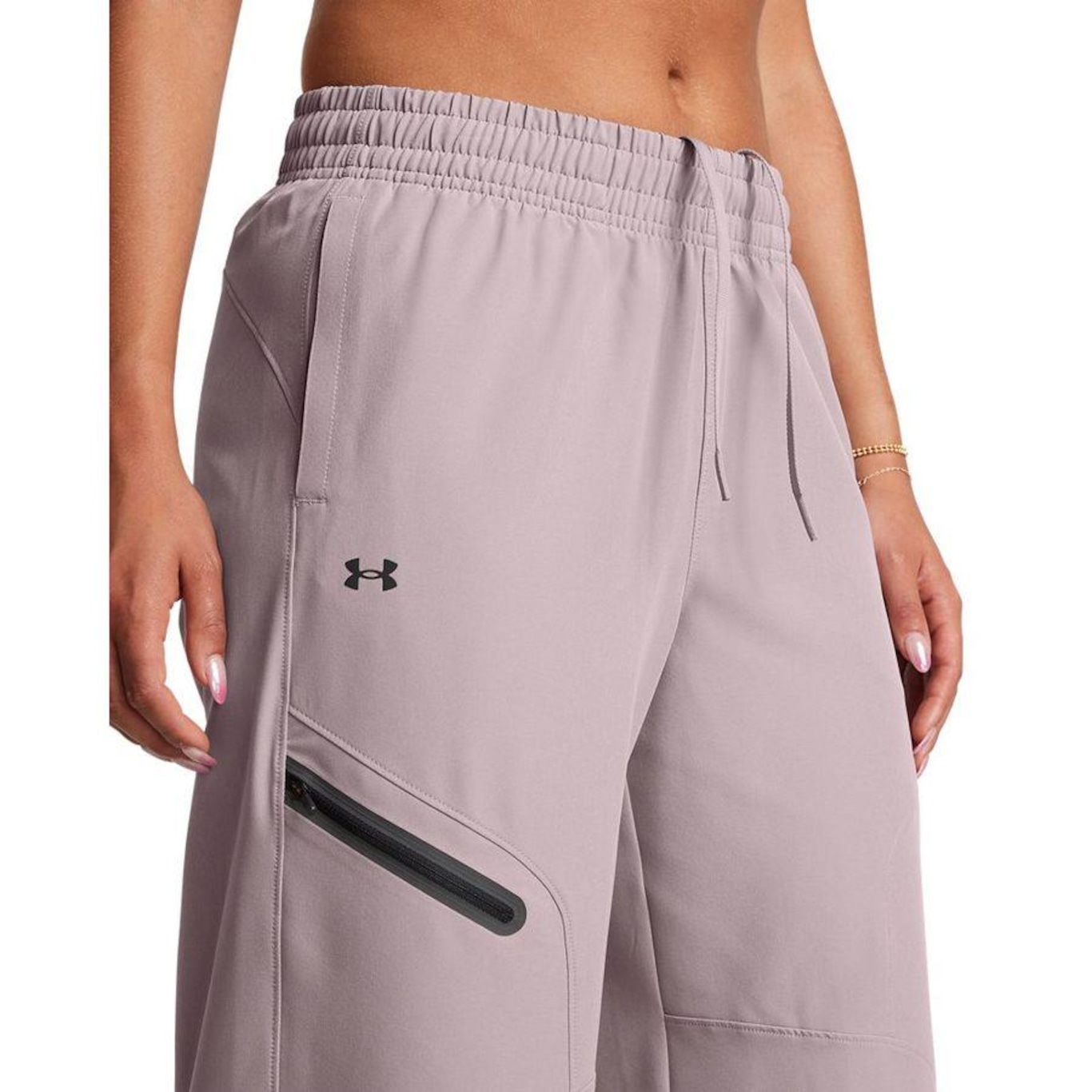 Calça Under Armour Sportstyle Unstoppable Wide Leg Pants - Feminina - Foto 4