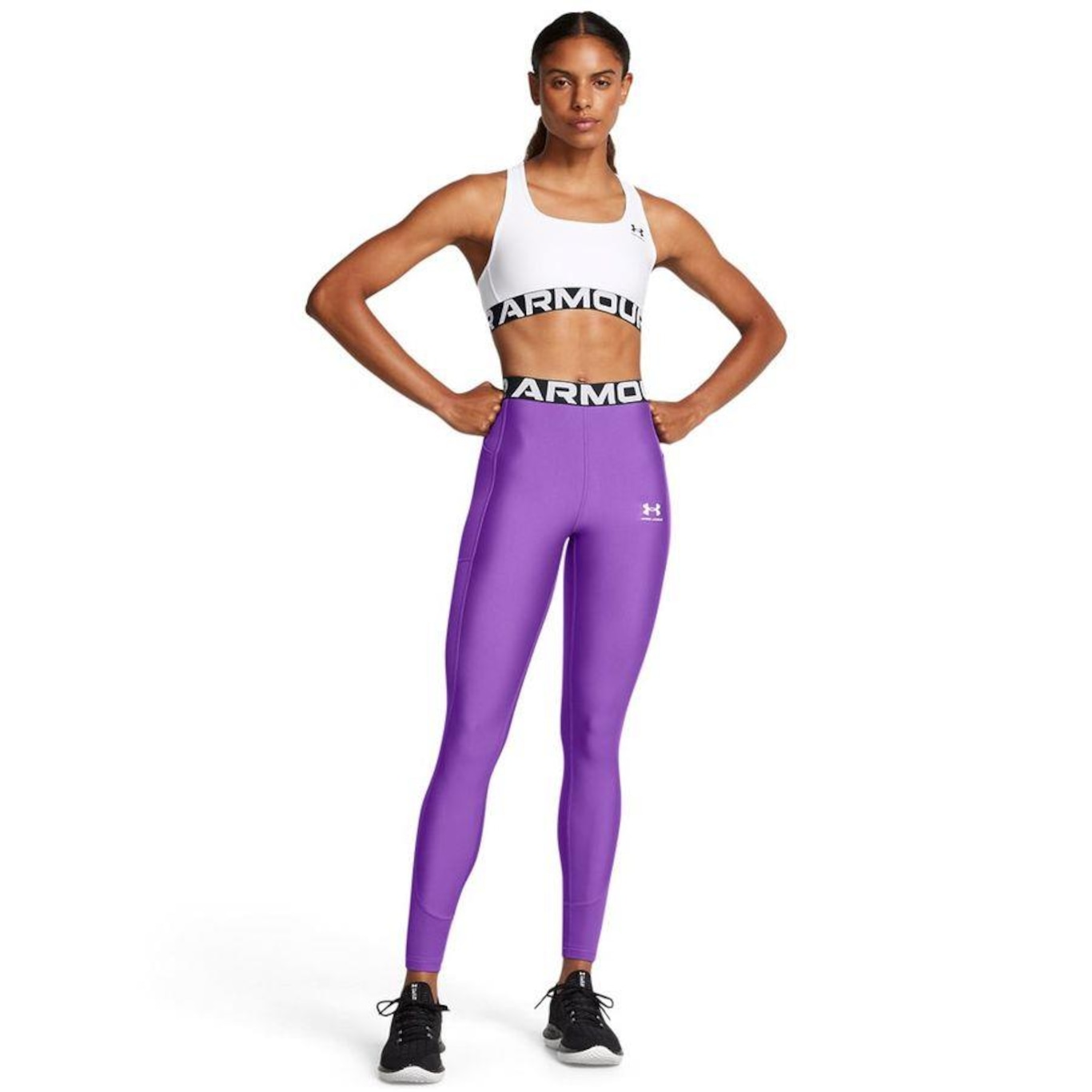 Calça Legging Under Armour Heatgear Rib - Feminina - Foto 2