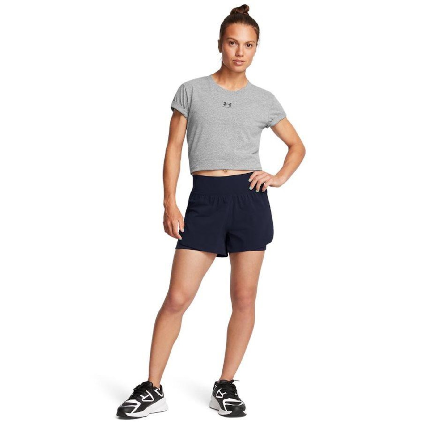 Shorts Under Armour Flex Woven 2 em 1 - Feminino - Foto 2