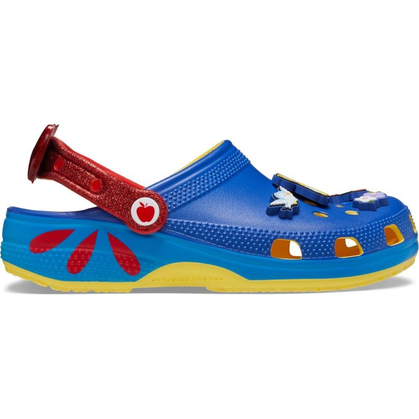 Sandália Crocs Branca de Neve Clog Sunshine - Infantil - Foto 1