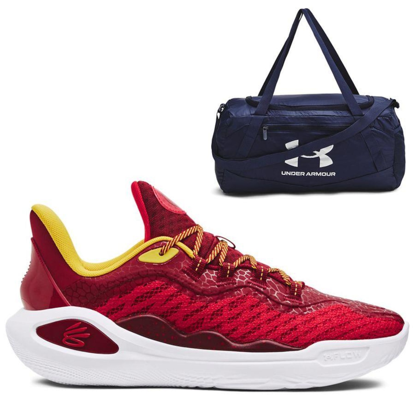 Tênis Under Armour Curry 11 Bruce Lee Fire + 1 Mala Undeniable 5.0 - Masculino - Foto 1