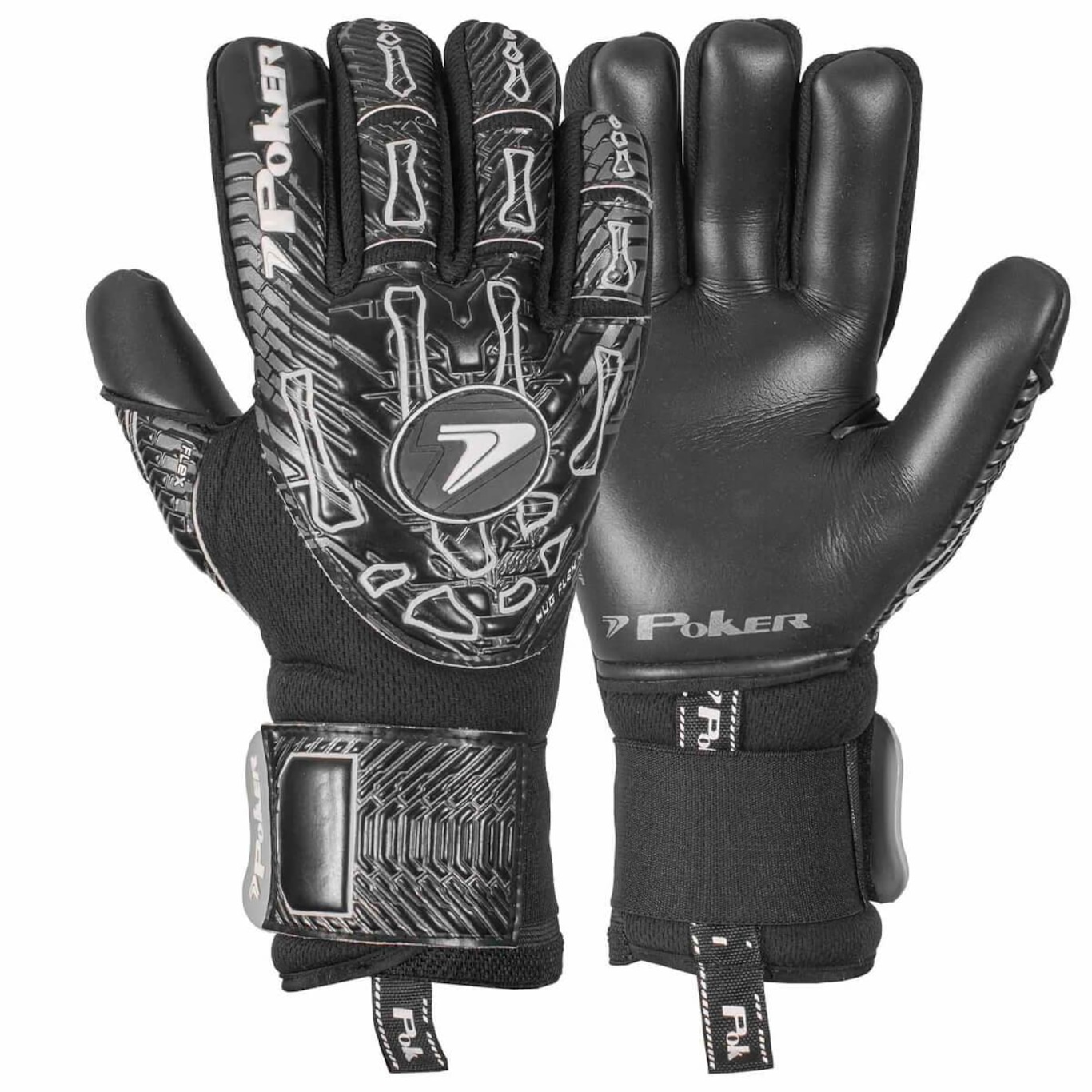 Luvas de Goleiro de Campo Profissional Hug Flex 4 Poker - Adulto - Foto 1