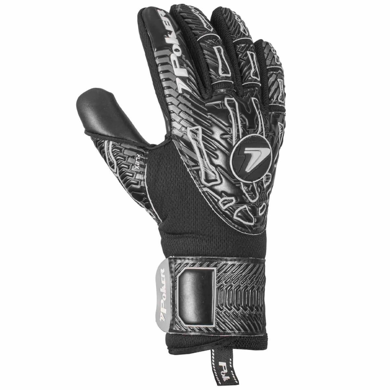 Luvas de Goleiro de Campo Profissional Hug Flex 4 Poker - Adulto - Foto 3