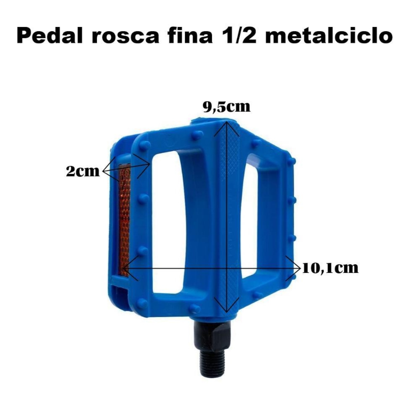 Pedal Metalciclo Plataforma Bicicleta Rosca Fina 1/2 Bike Mtb - Foto 2