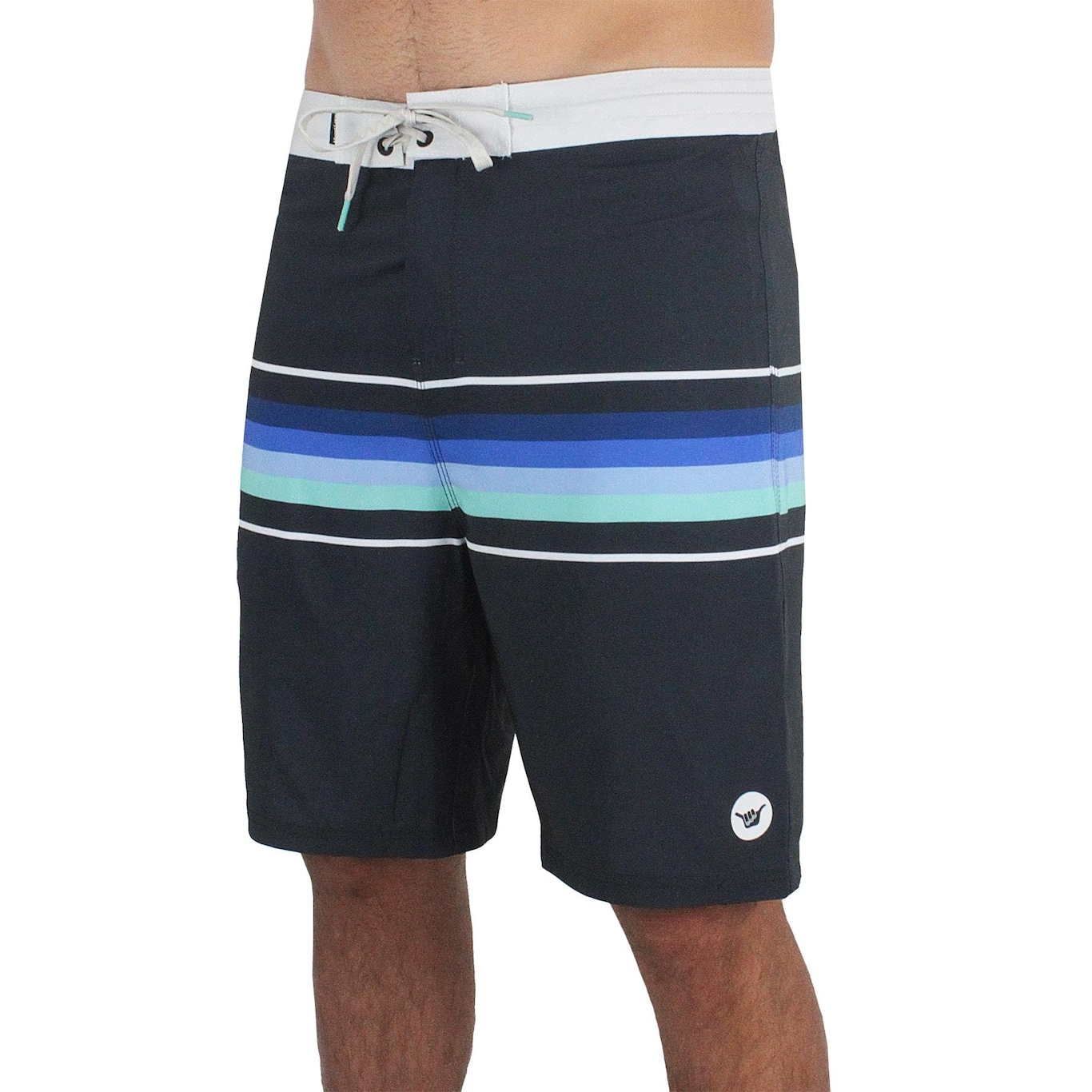 Bermuda Hang Loose Sky Stripe Black - Masculina - Foto 1