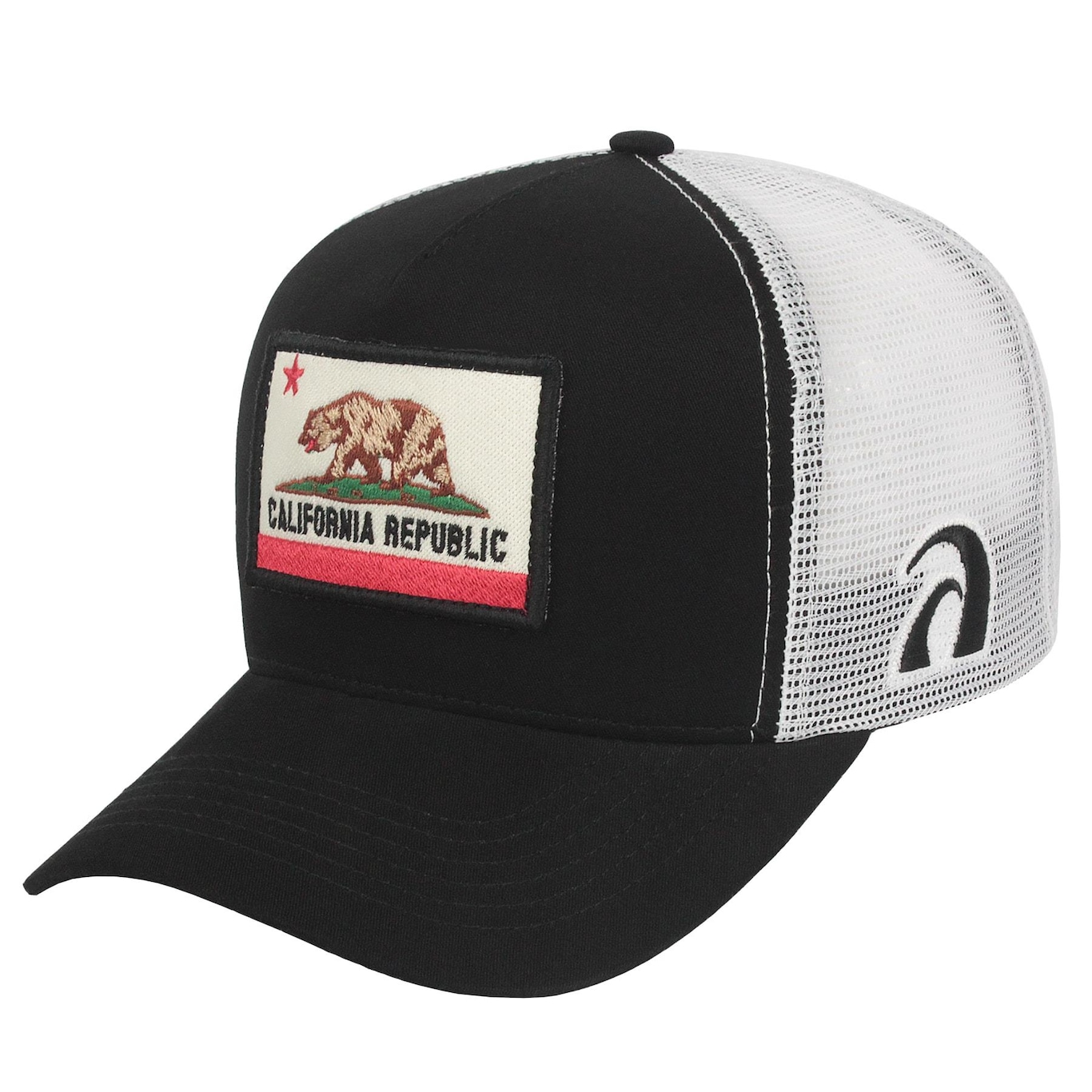 Boné Aba Curva Surf Alive Trucker California Republic Patch - Snapback - Adulto - Foto 1