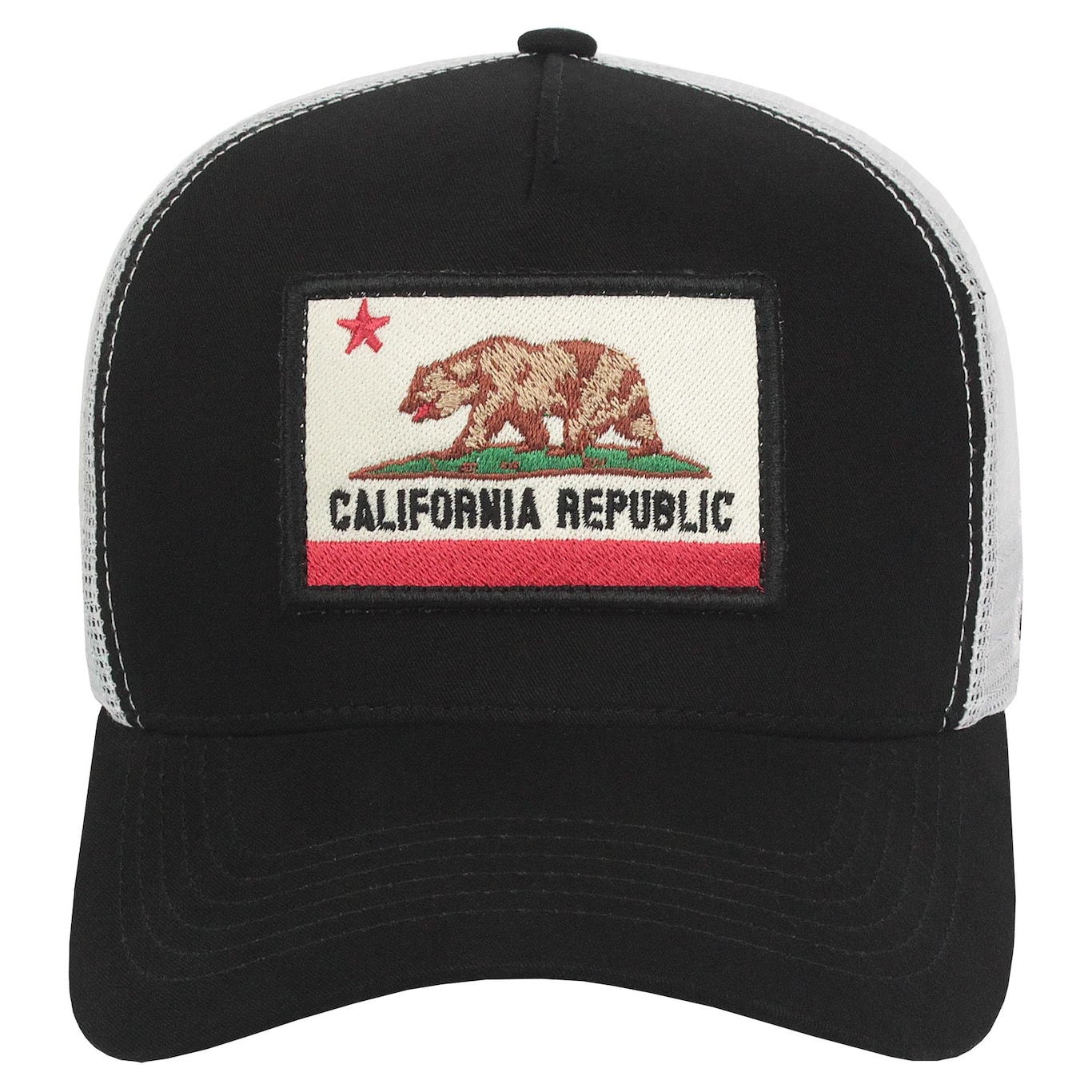 Boné Aba Curva Surf Alive Trucker California Republic Patch - Snapback - Adulto - Foto 2