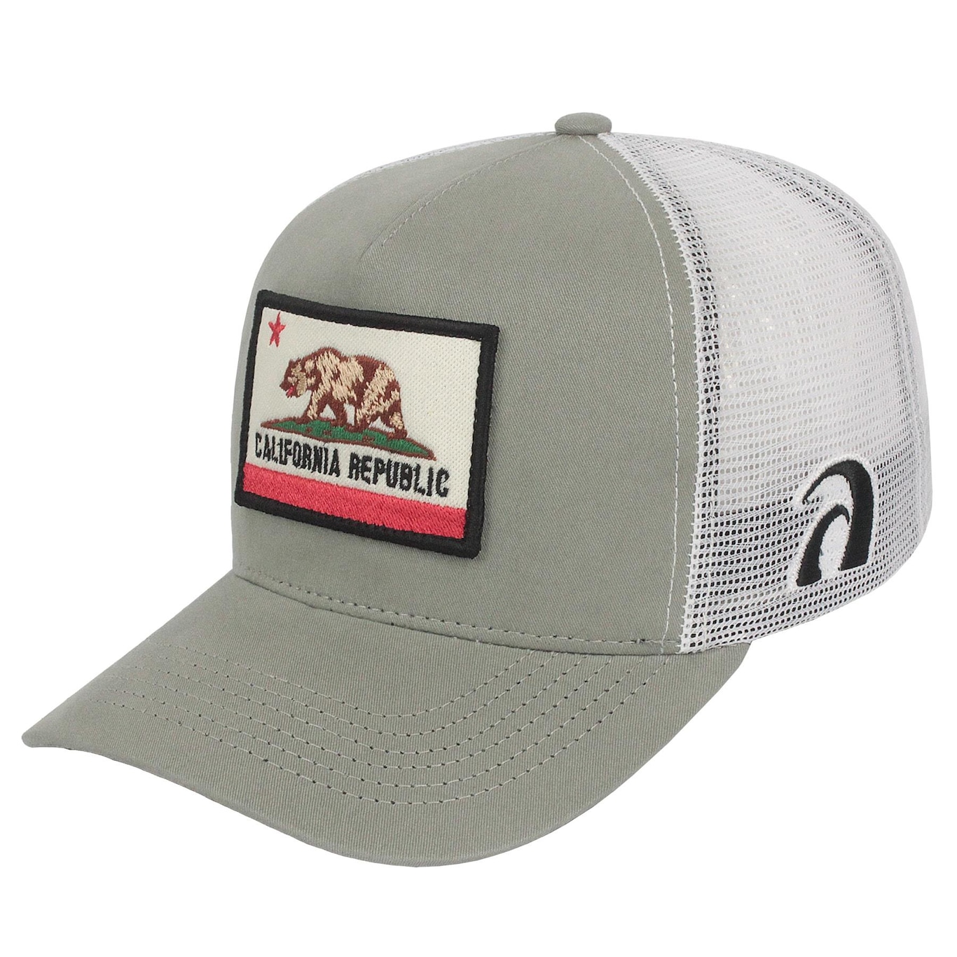 Boné Aba Curva Surf Alive Trucker California Republic Patch - Snapback - Adulto - Foto 1