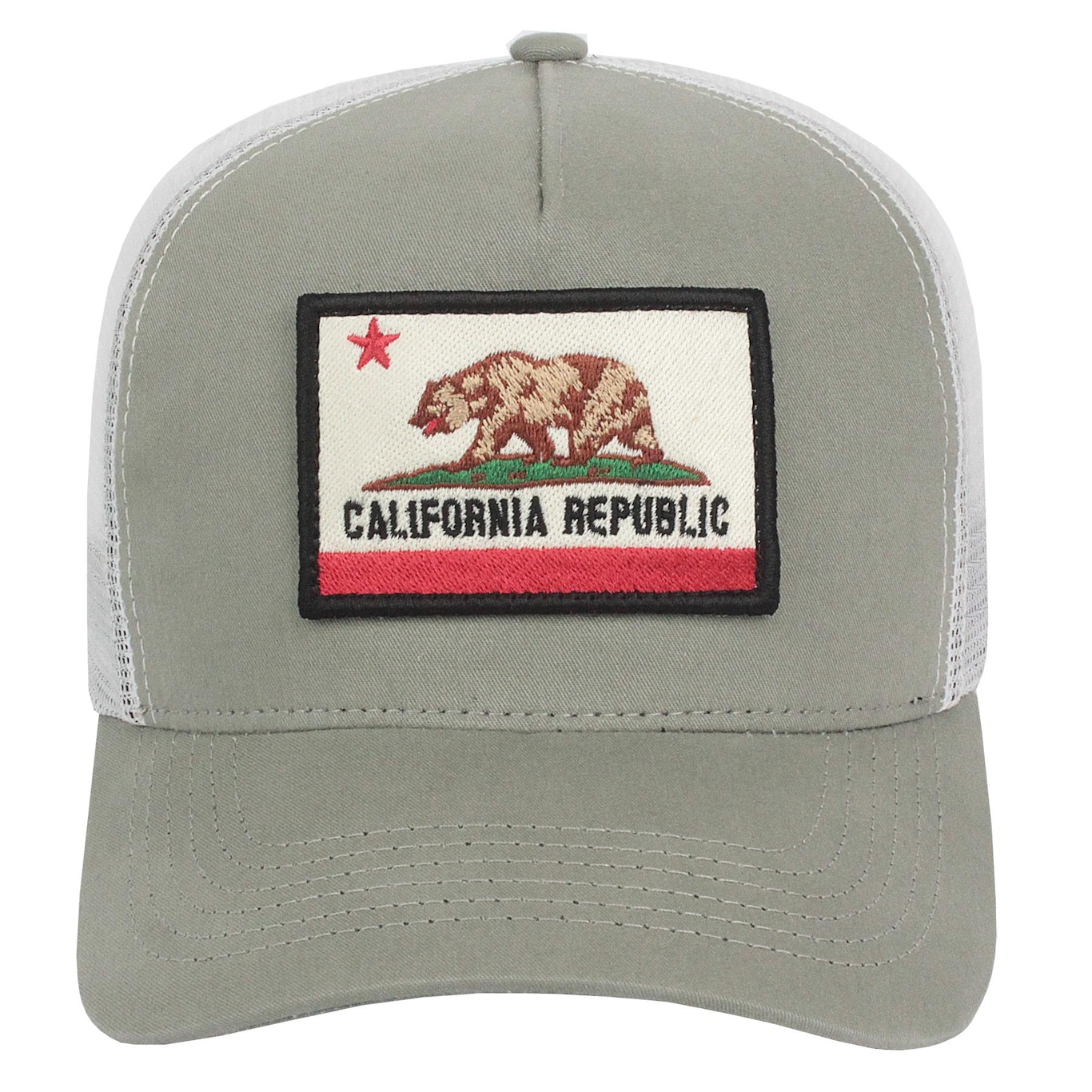 Boné Aba Curva Surf Alive Trucker California Republic Patch - Snapback - Adulto - Foto 2