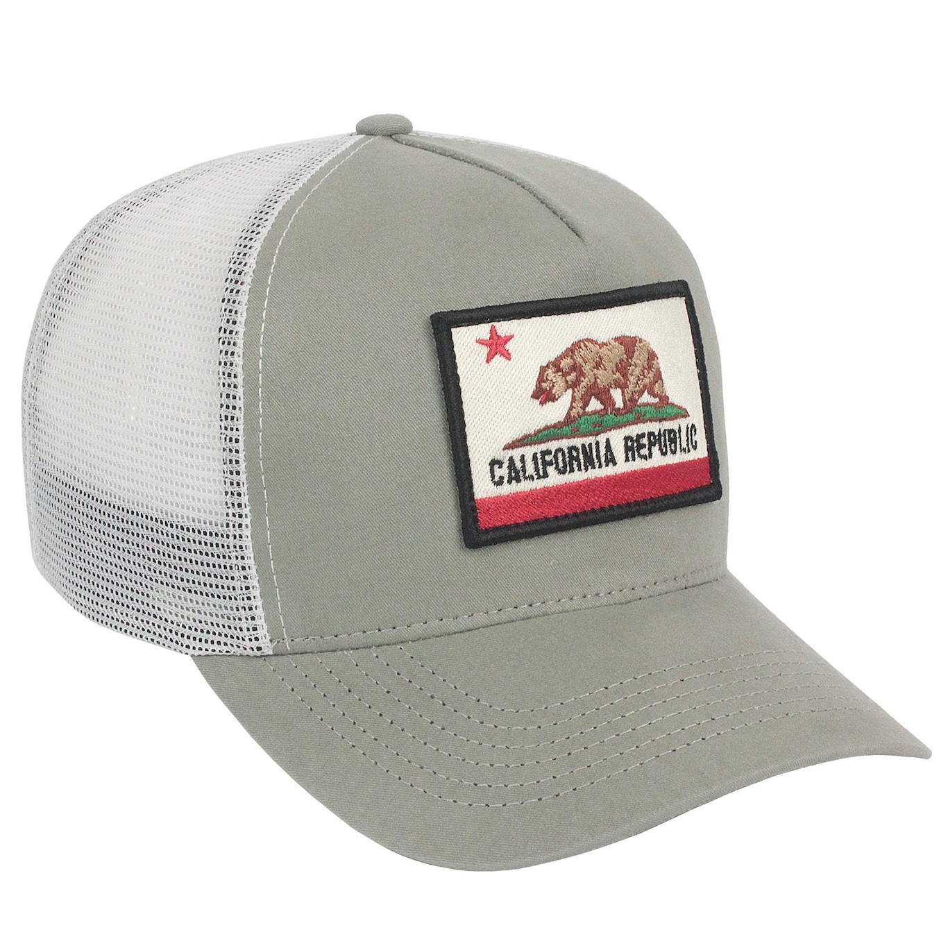 Boné Aba Curva Surf Alive Trucker California Republic Patch - Snapback - Adulto - Foto 3