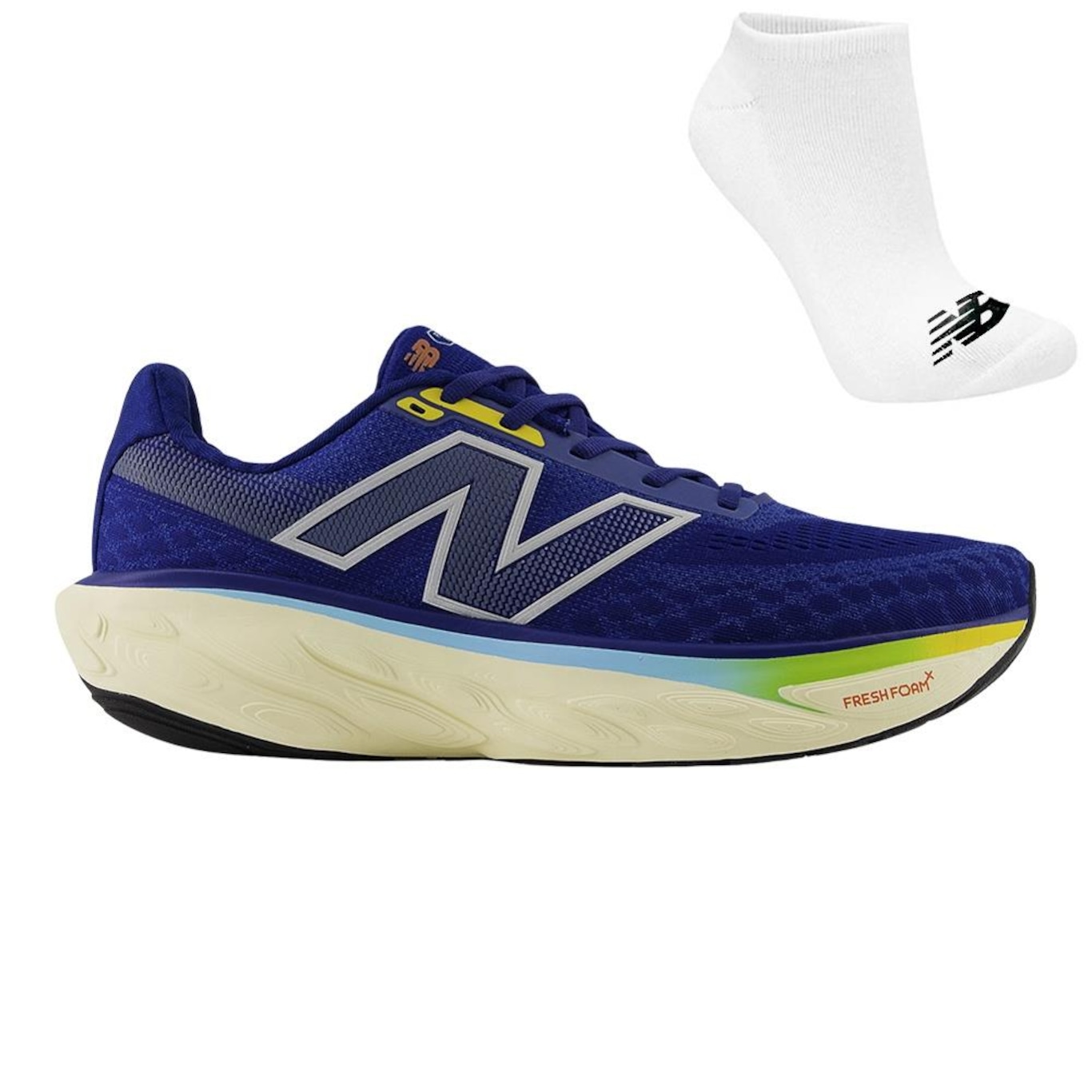 Kit New Balance Fresh Foam X 1080 V14 + Meia - Masculino - Foto 1