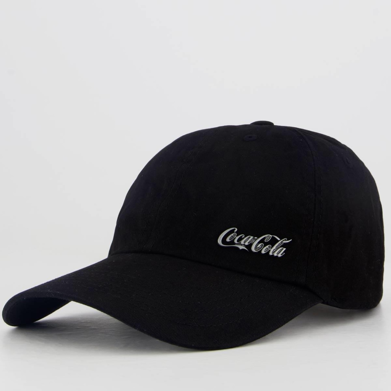 Boné Aba Curva Coca Cola Logo Metal - Strapback - Adulto - Foto 1