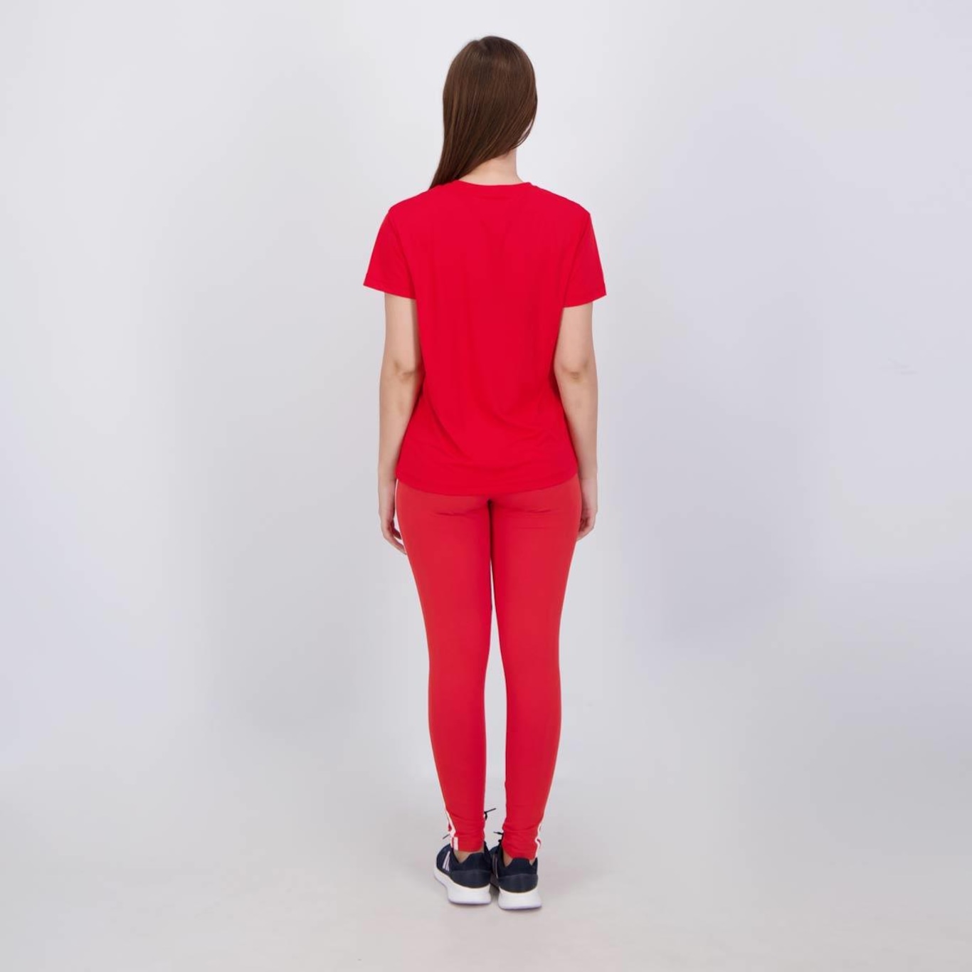 Kit Camiseta adidas Own The Run Basic + Calça Legging 3S Feminina - Foto 5