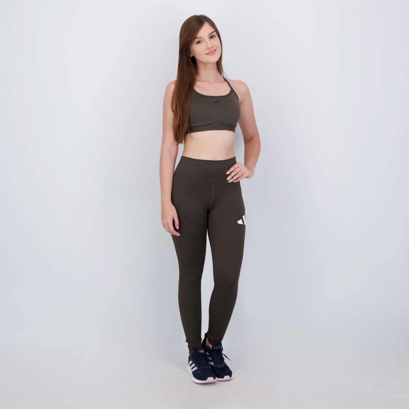 Kit Top adidas Latin Fit Suporte Leve + Calça Legging Versality Feminina - Foto 3