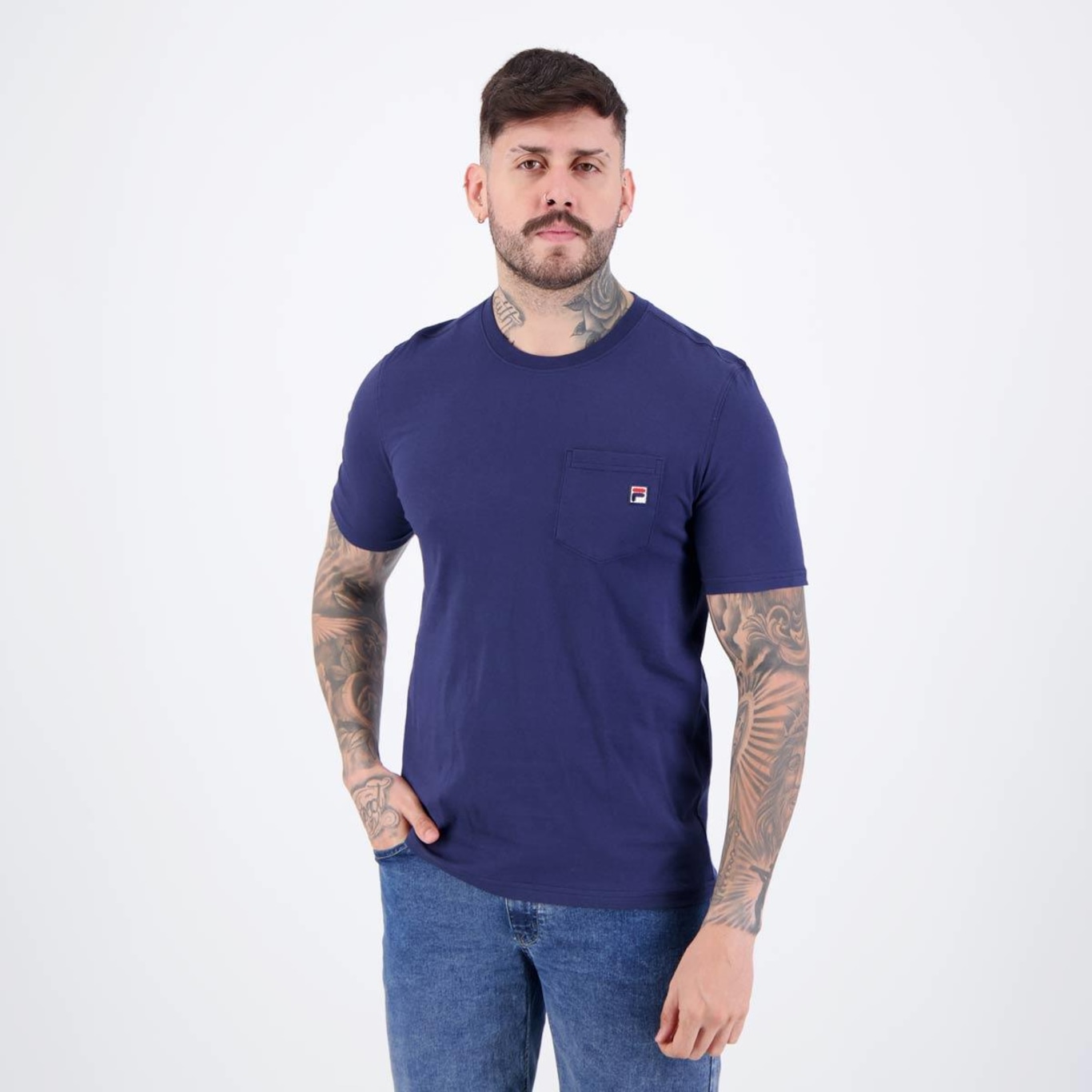 Camiseta Fila Basic Pocket - Masculina - Foto 3