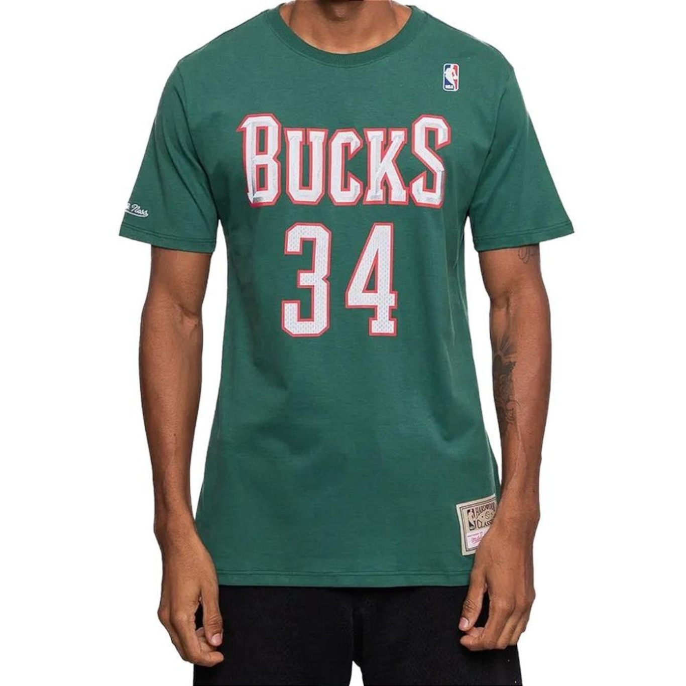 Camiseta Mitchell & Ness Milwaukee Bucks Giannis Antetokounm - Masculina - Foto 1