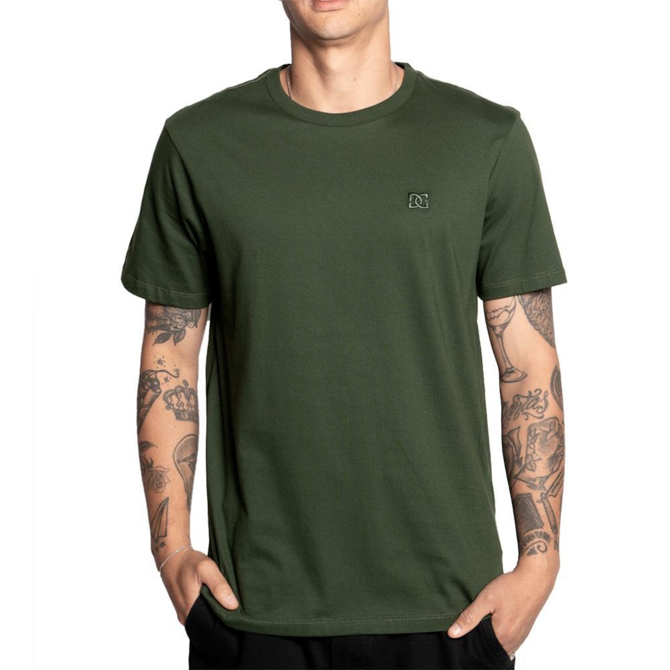 Camiseta Dc Shoes Embroidery - Masculina - Foto 1