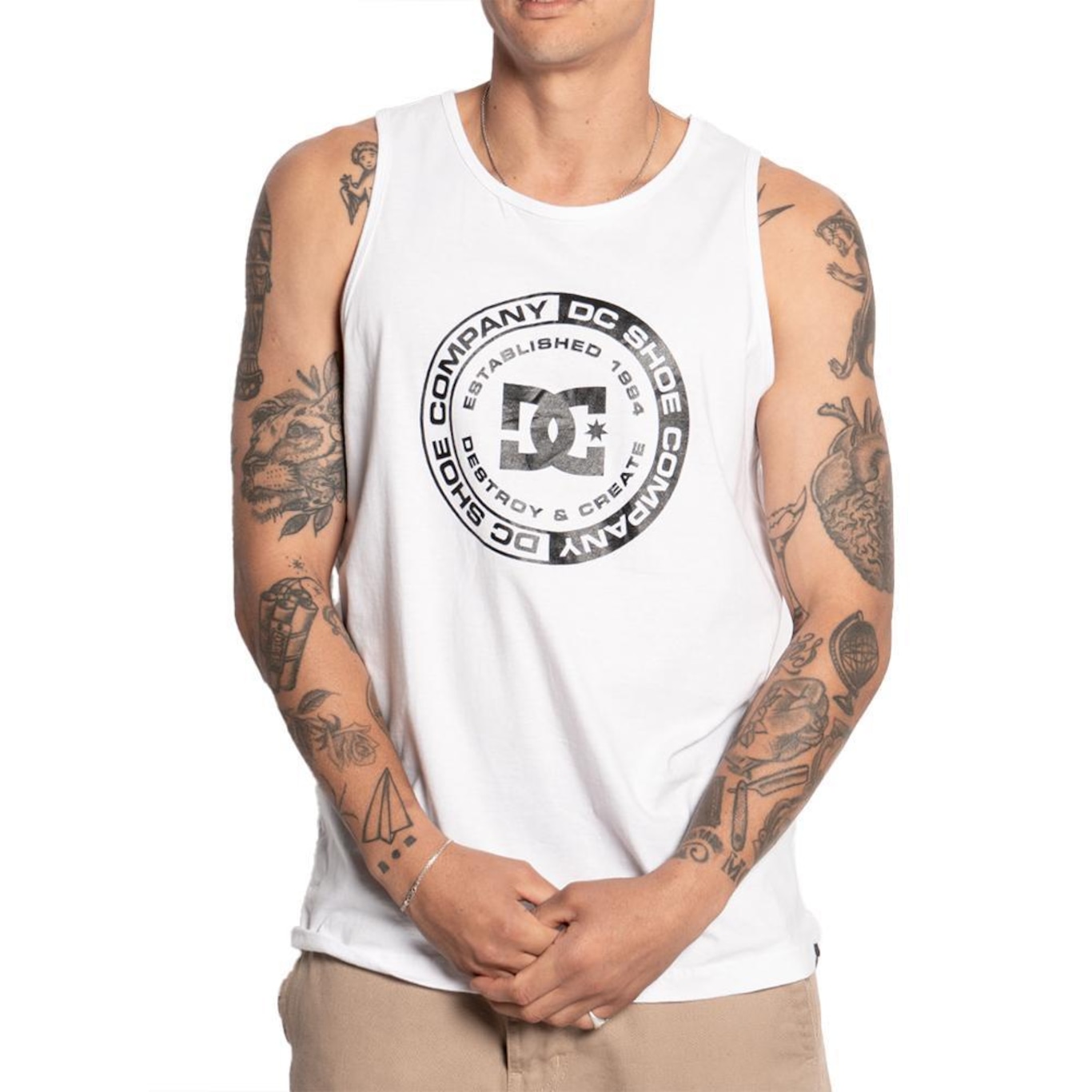 Camiseta Regata Dc Shoes Dc Corpo Masculina - Foto 1