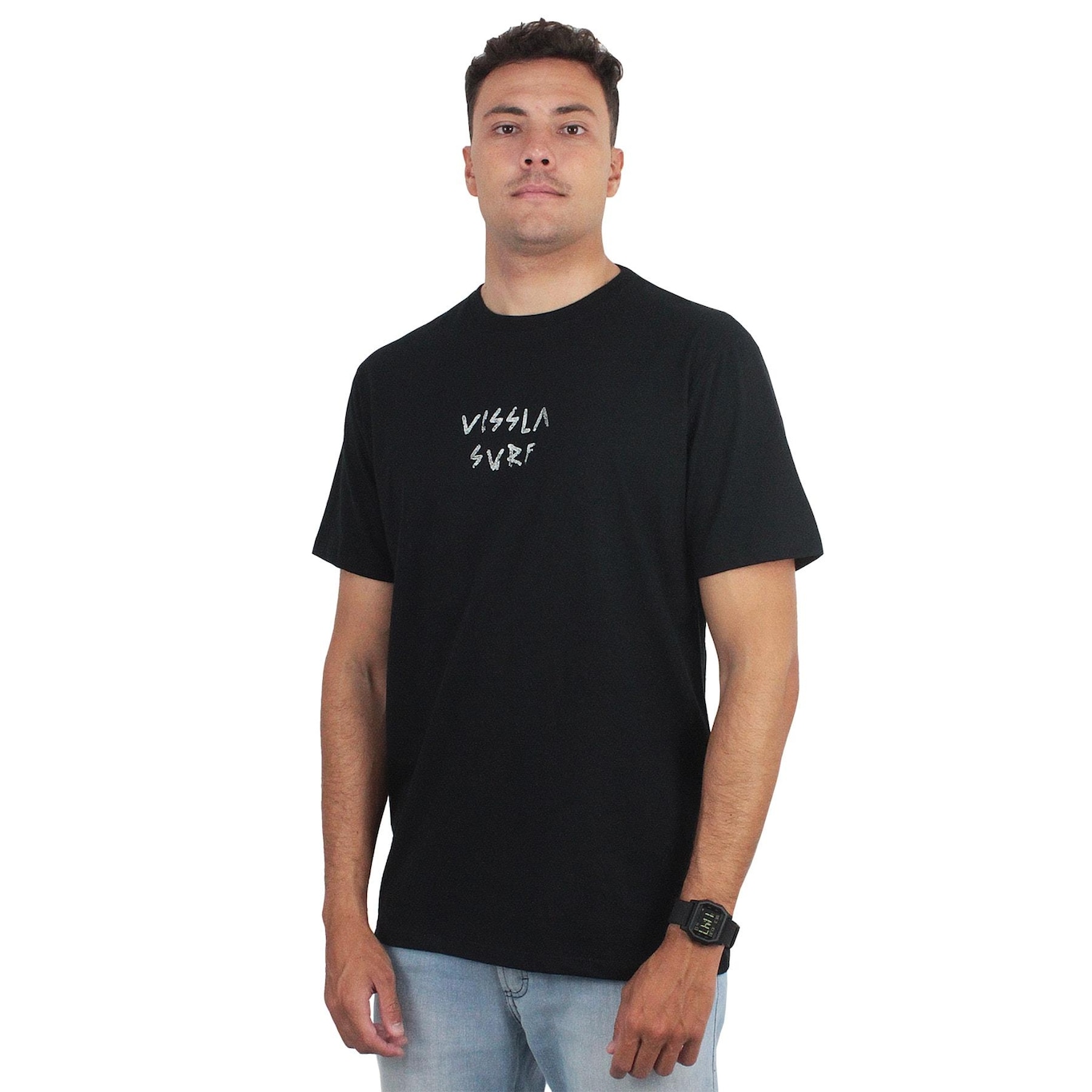 Camiseta Vissla Burnt Up Black - Masculino - Foto 1