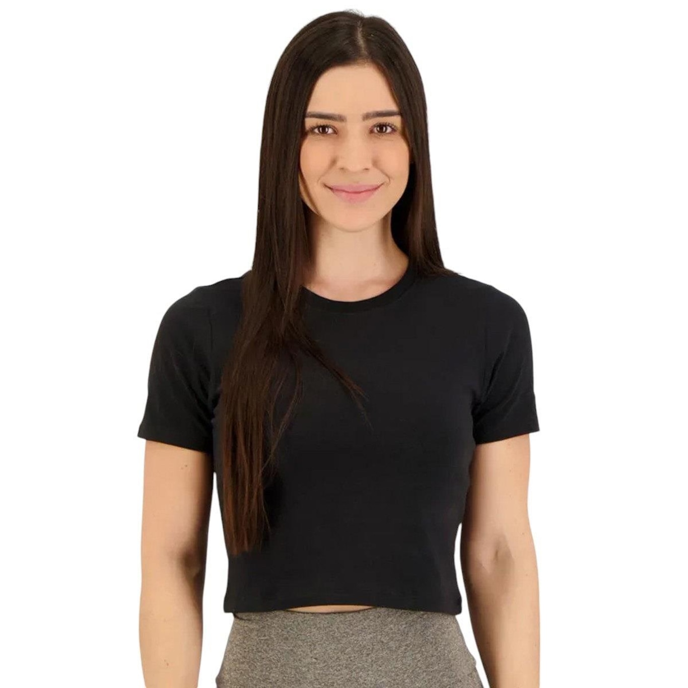 Camiseta Cropped Fila Basic X - Feminina - Foto 1