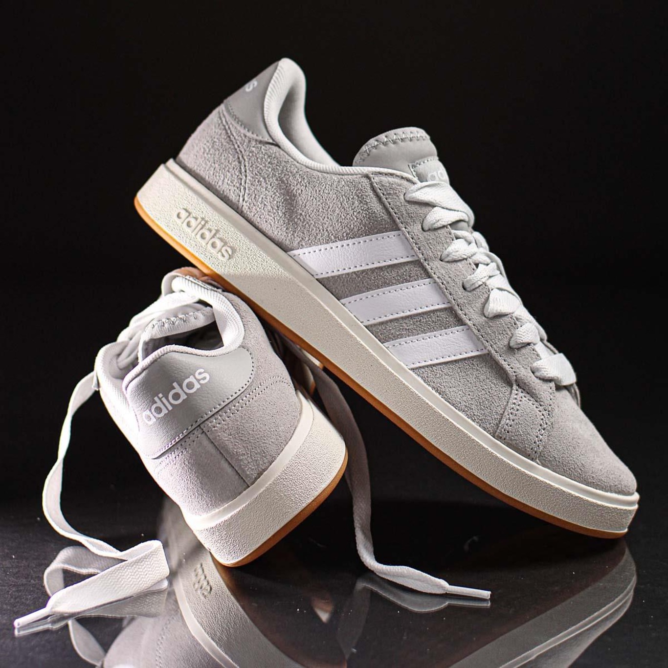 Tênis adidas Grand Court Base Suede - Masculino - Foto 6